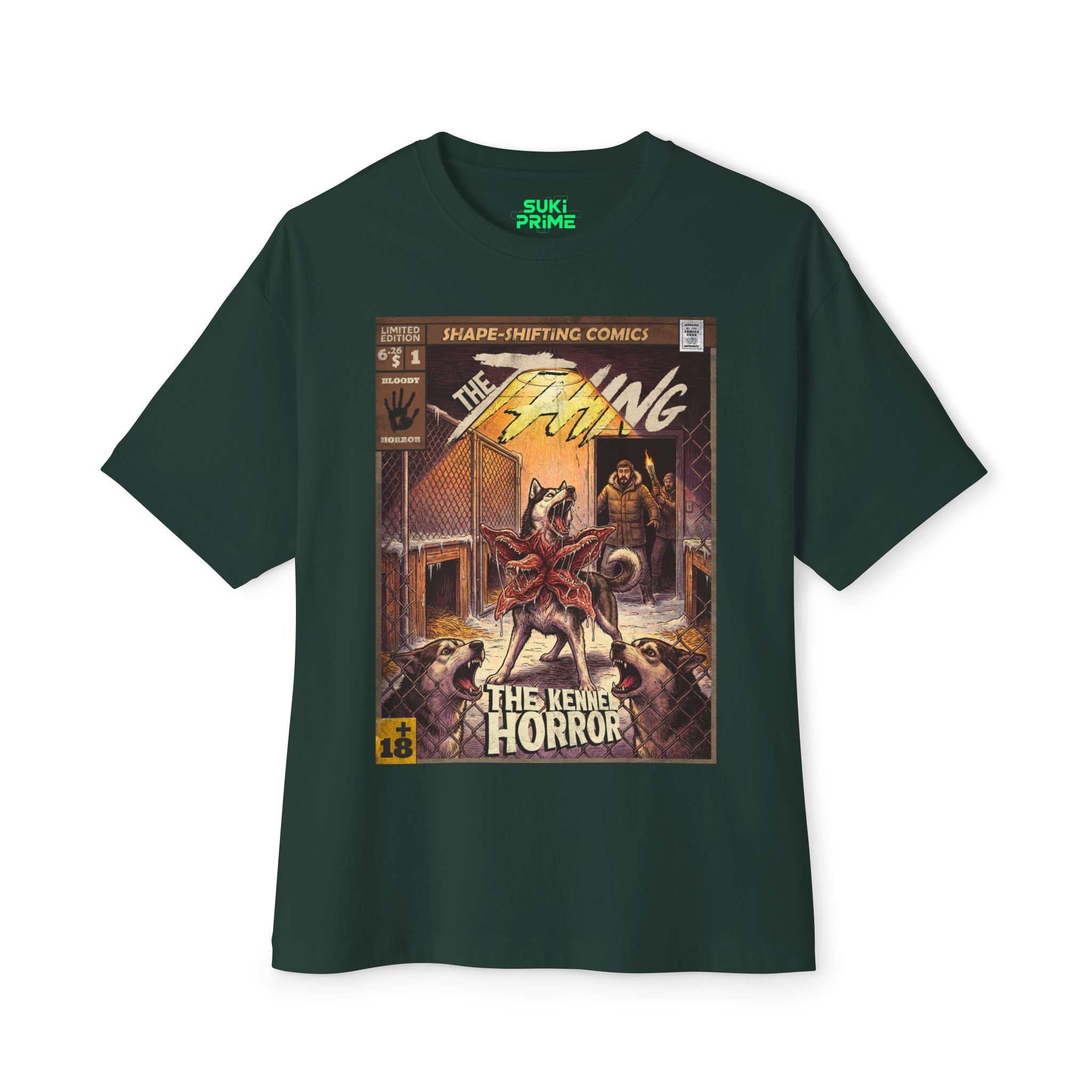 The Thing Movie Comic Cover Oversized T-Shirt
