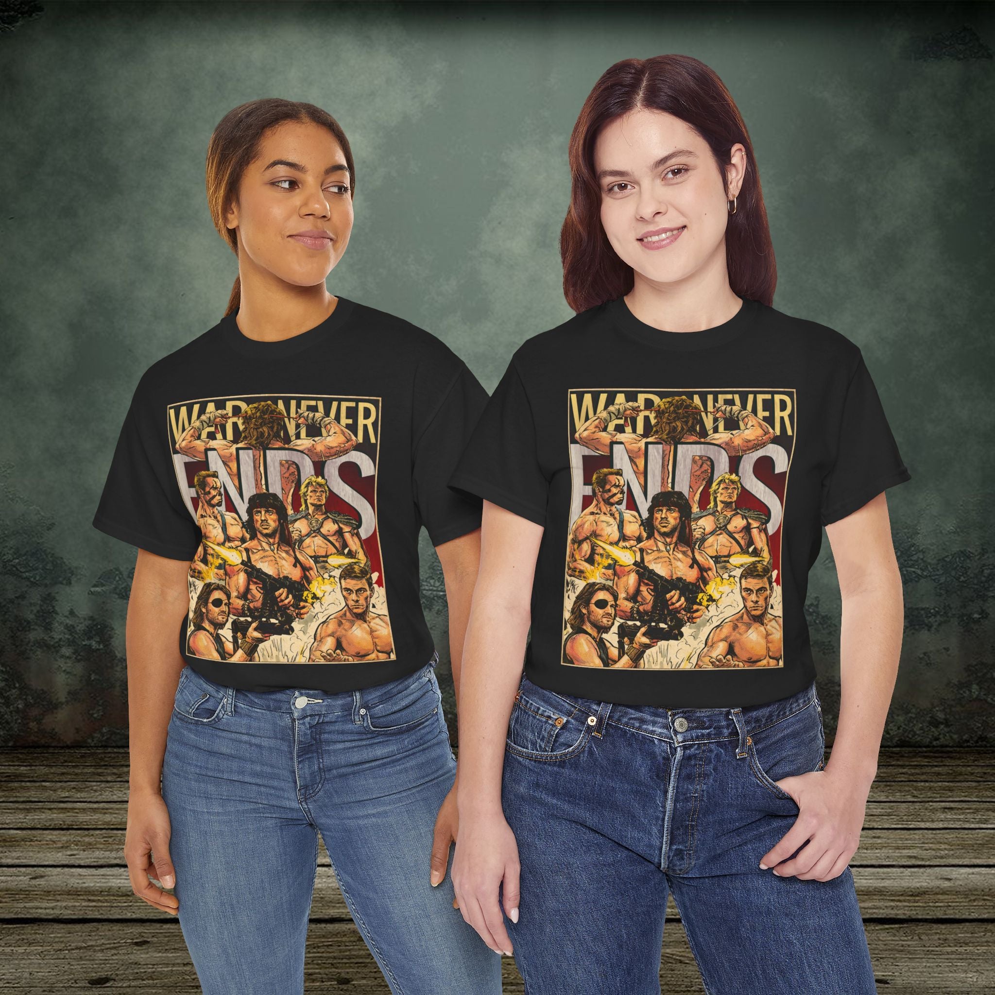 War Never Ends Vintage Retro Comic Cover T-Shirt