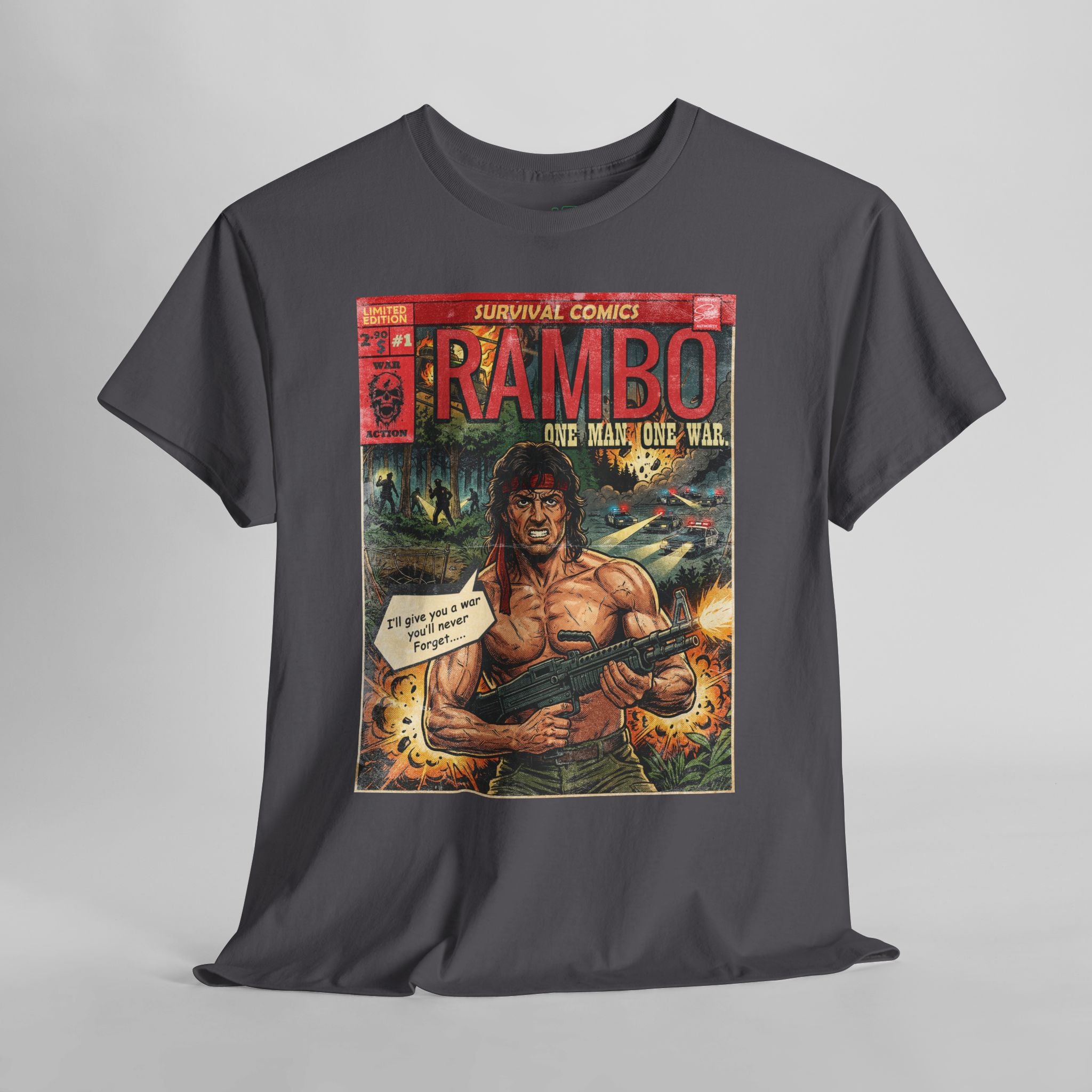 Rambo Vintage Retro Comic Cover T-Shirt