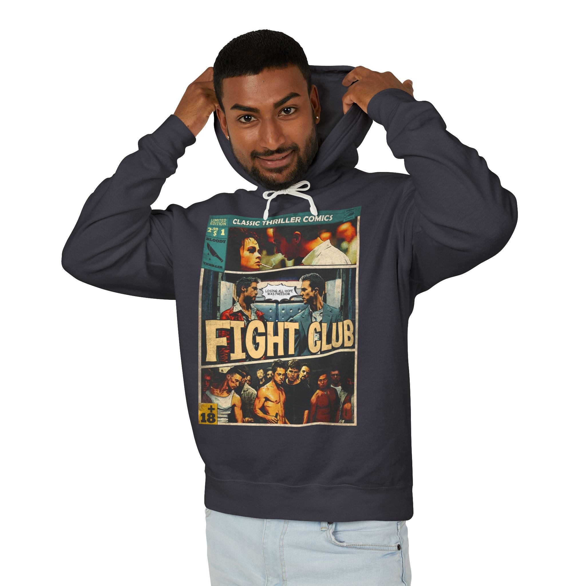 Fight Club Movie Comic Cover Hoodie