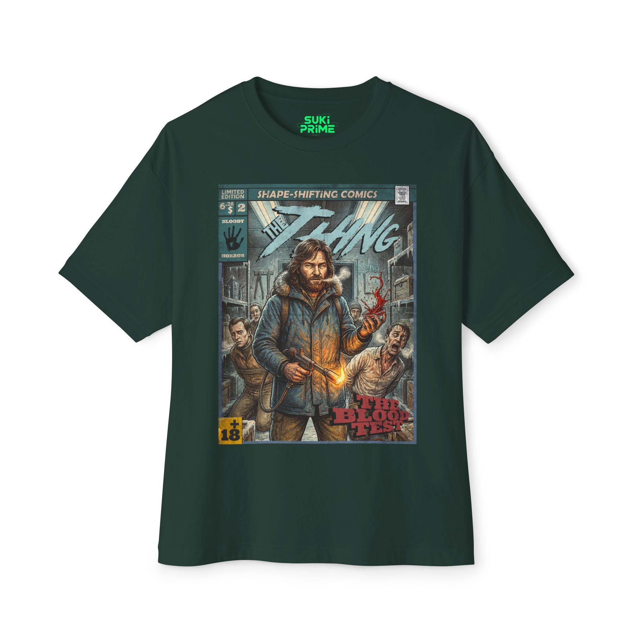 The Thing  Movie Comic Cover Oversized T-Shirt