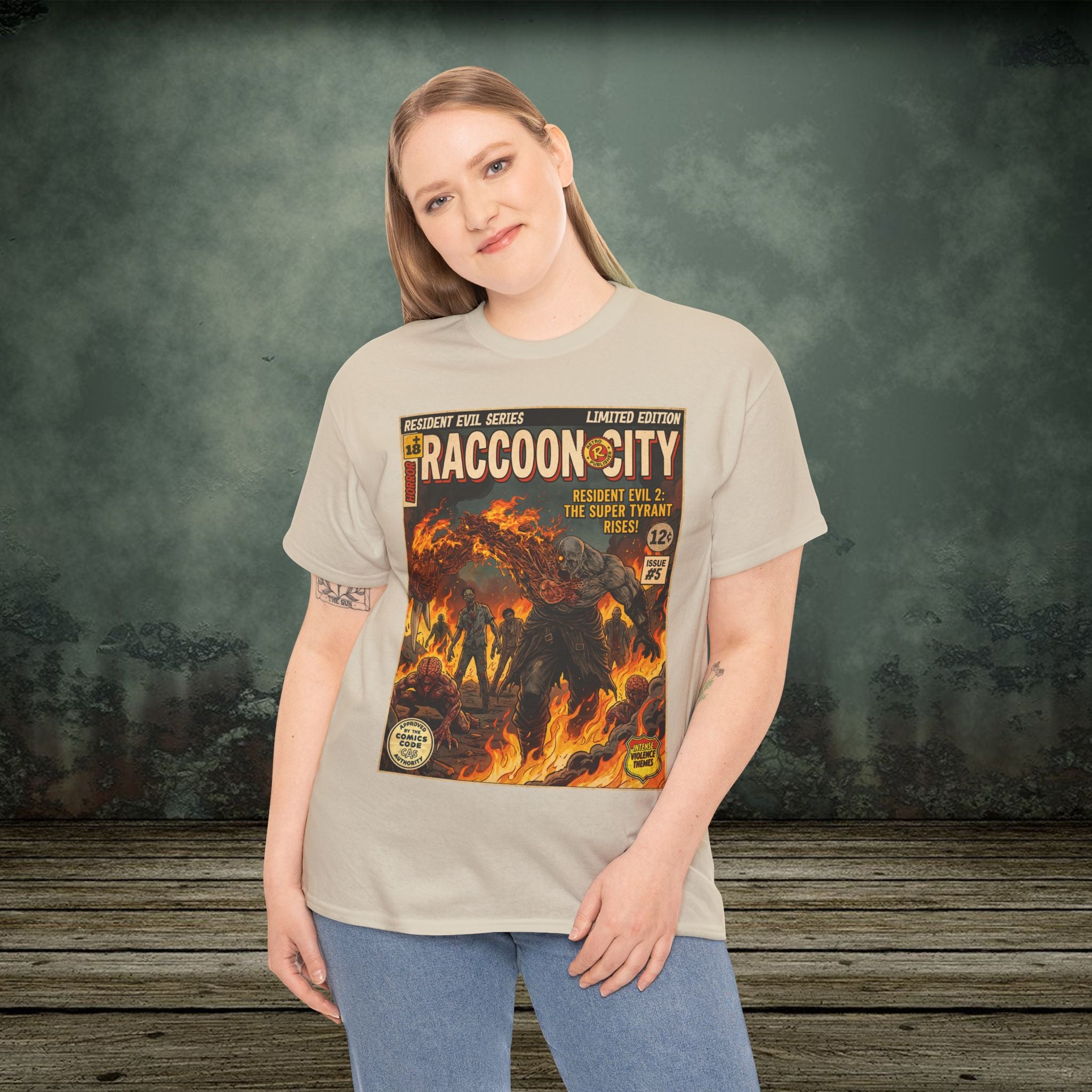Resident Evil 2 Vintage Comic Art Gaming T-Shirt