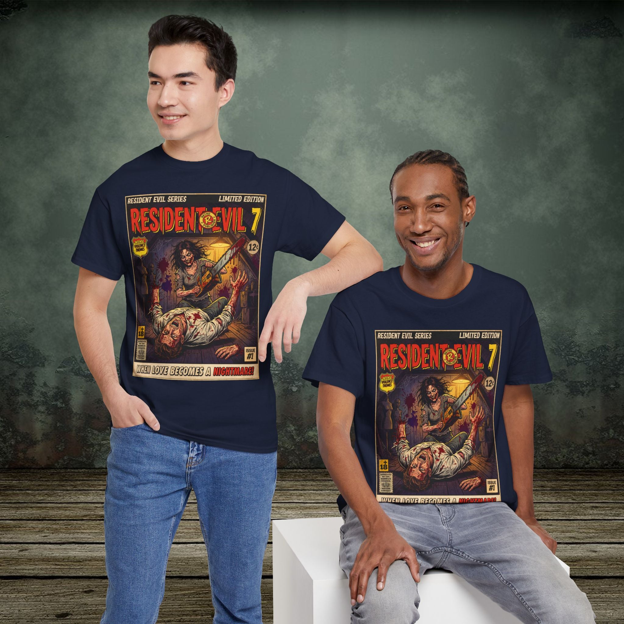 Resident Evil 7 Vintage Comic Art Gaming T-Shirt