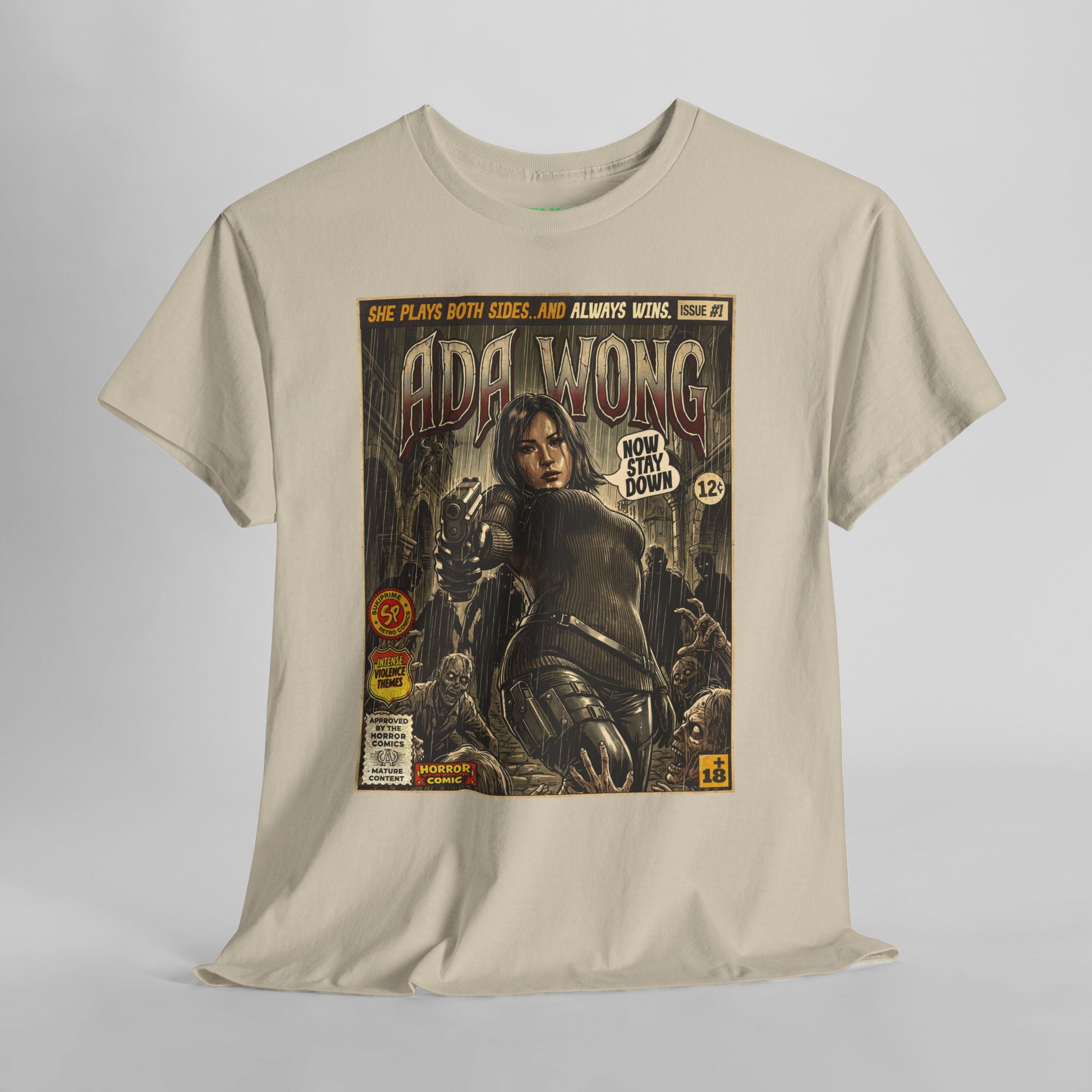 Sand Resident Evil Ada Wong Comic Art T-Shirt by SukiPrime 