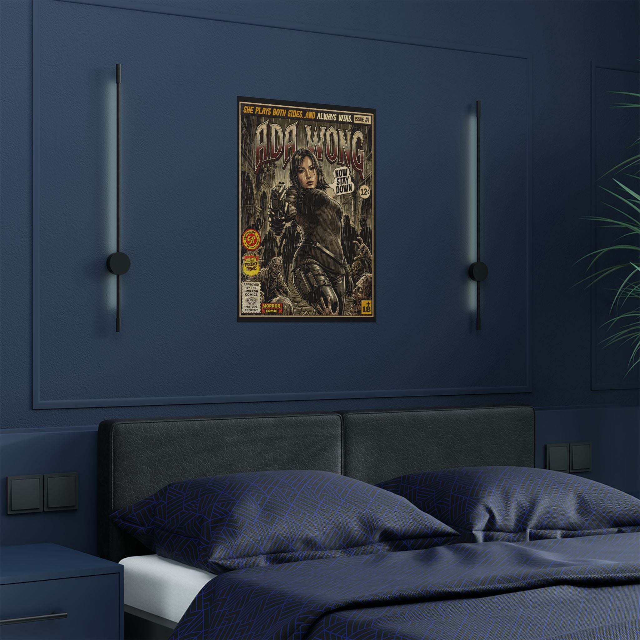 Mock up Resident Evil Ada Wong Comic Art Poster by Sukiprime