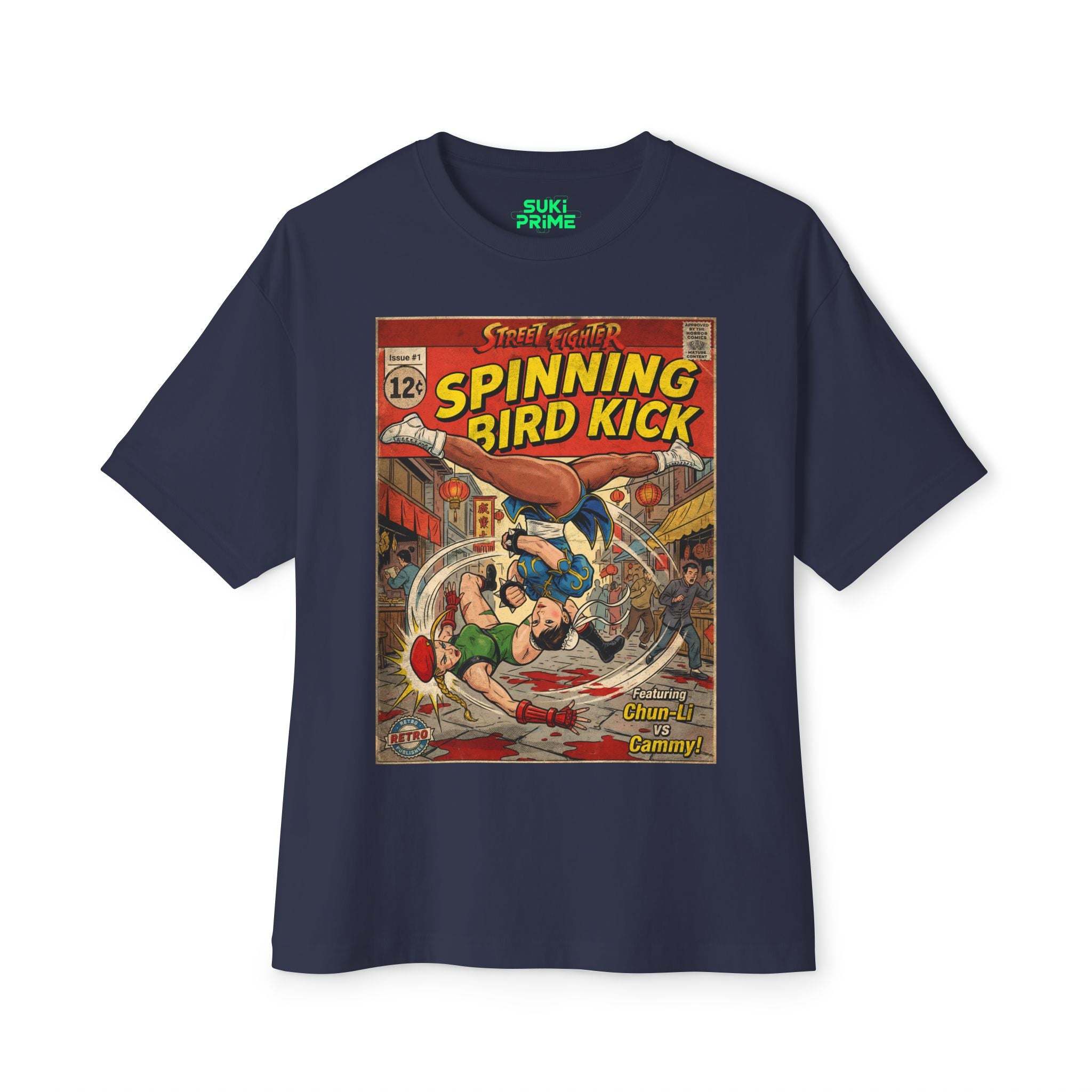 Chun-Li Street Fighter Comic Cover Oversized T-Shirt