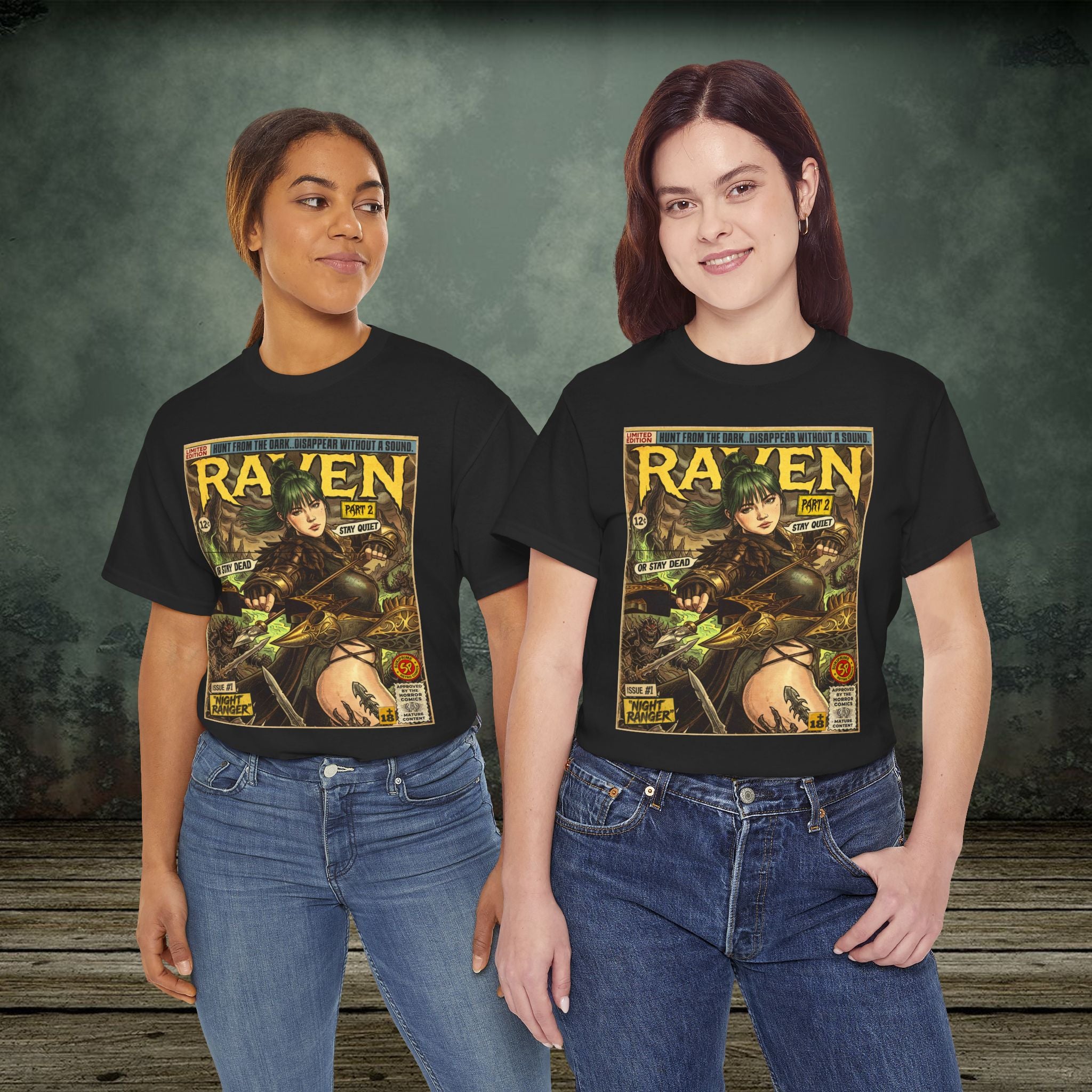 Raven 2 Night Ranger Comic Art T-Shirt