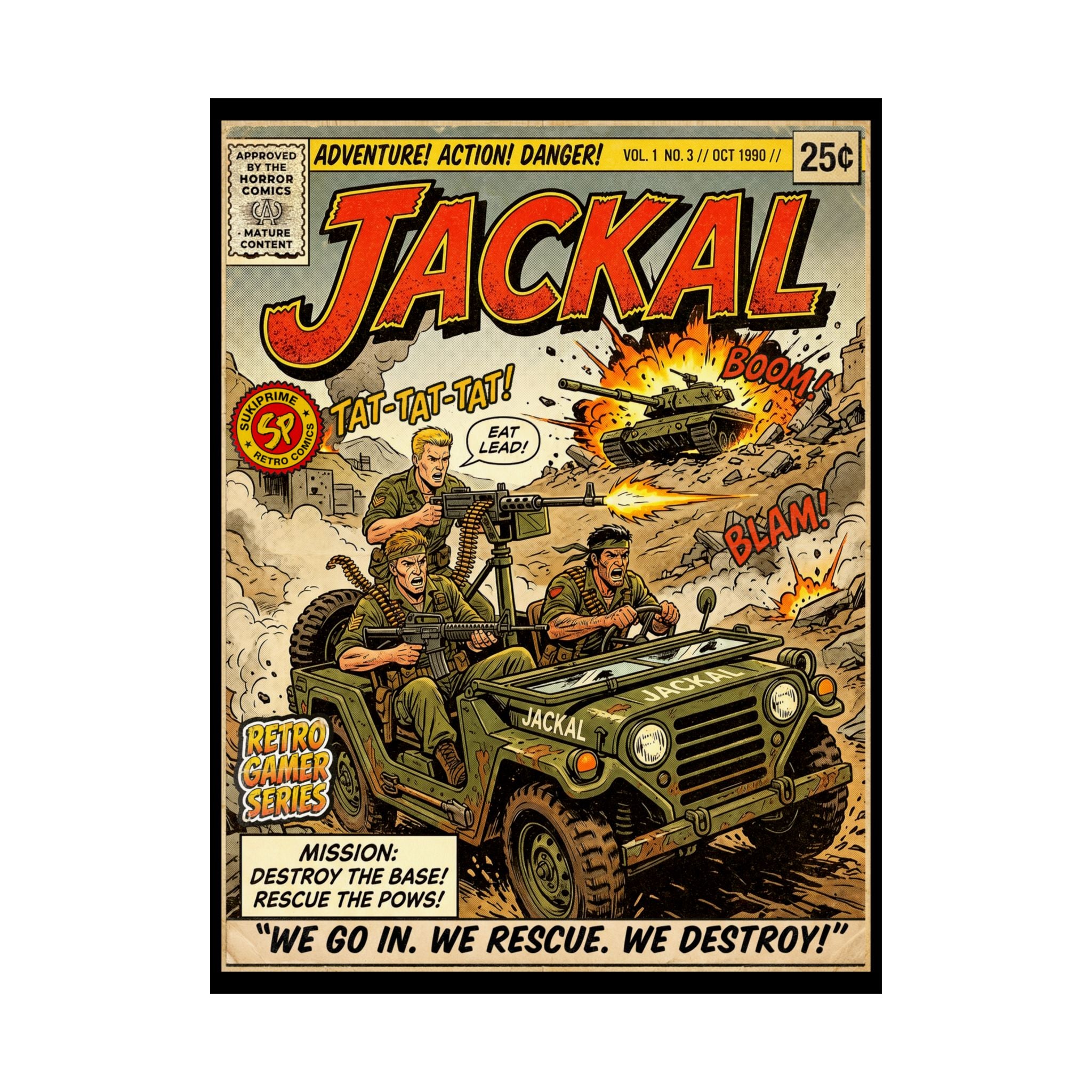 Jackal Comic Art Poster by SukiPrime