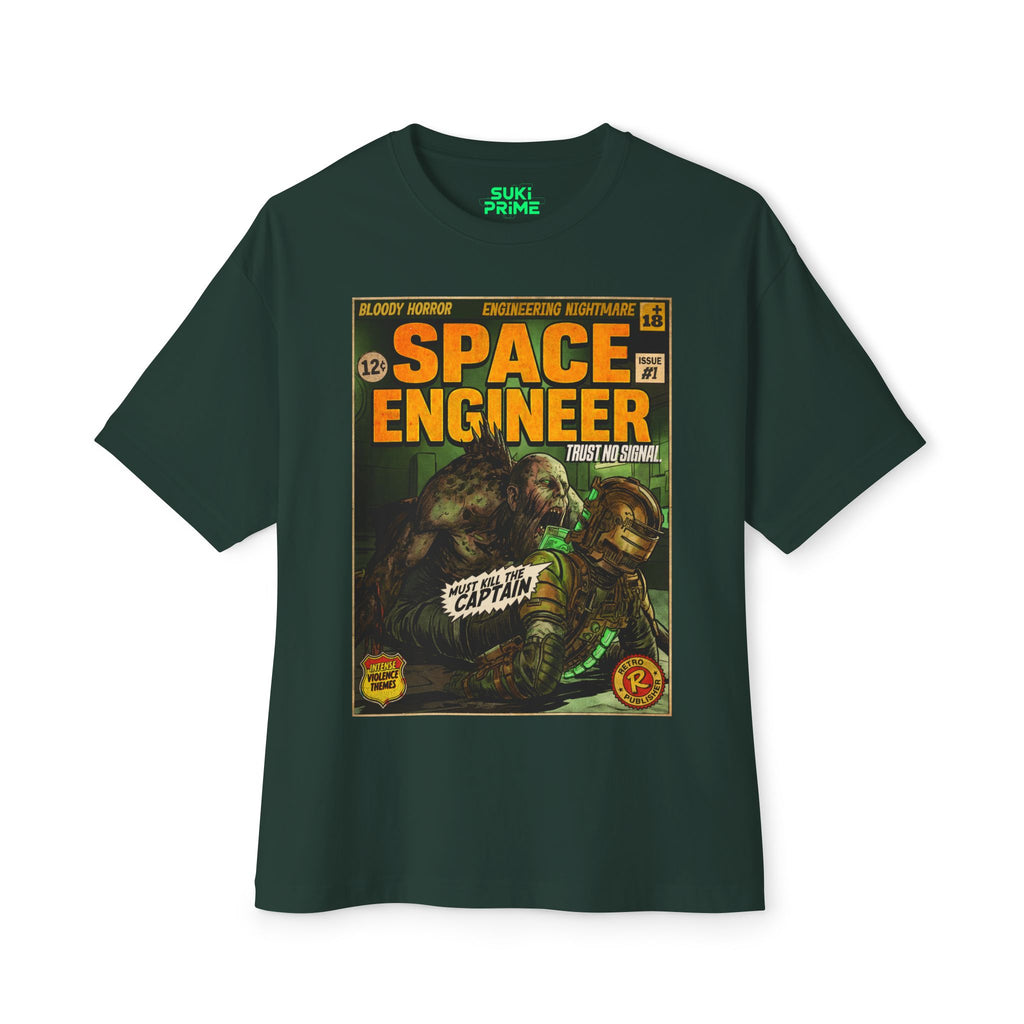 Space Engineer Comic Cover Oversized T-Shirt