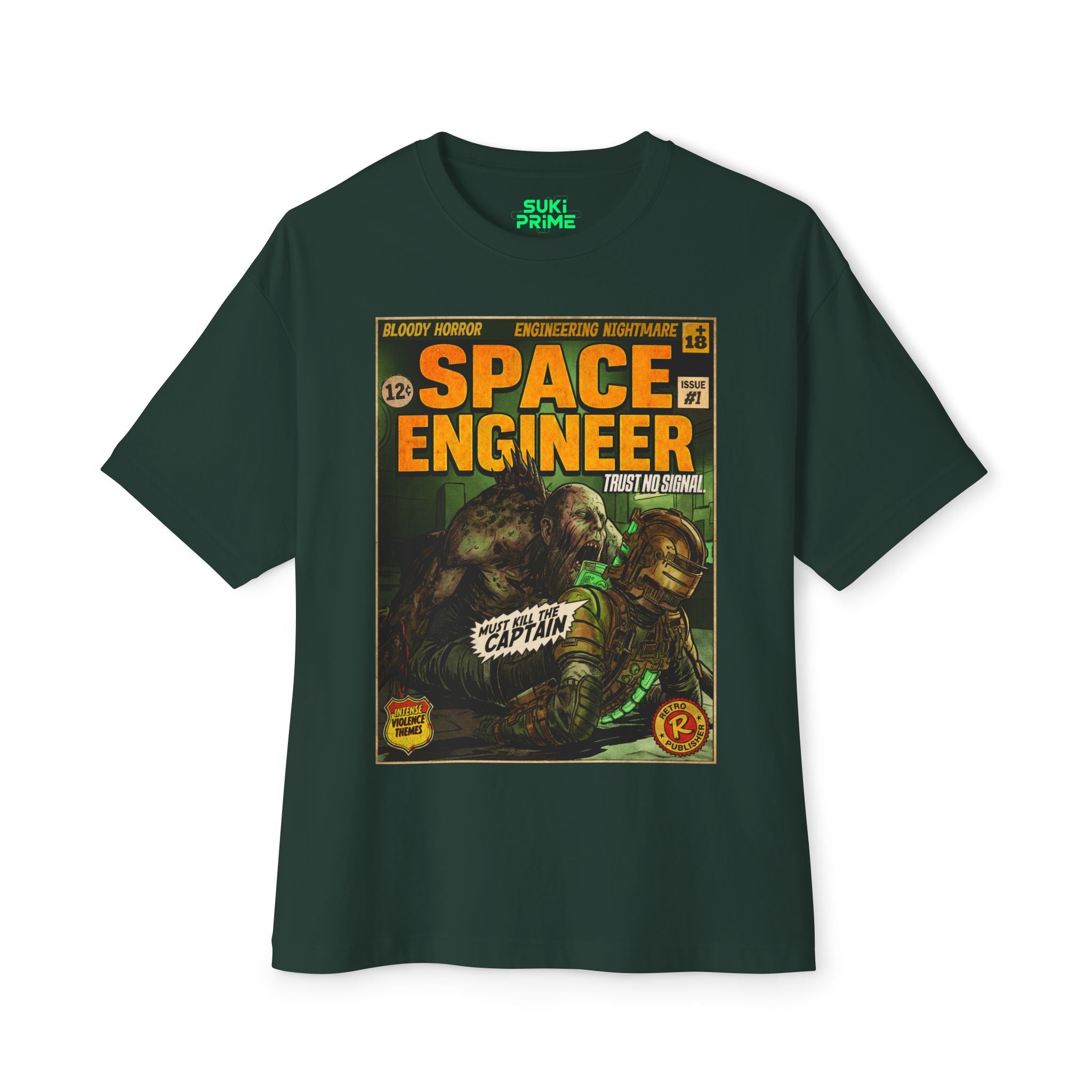 Space Engineer Comic Cover Oversized T-Shirt