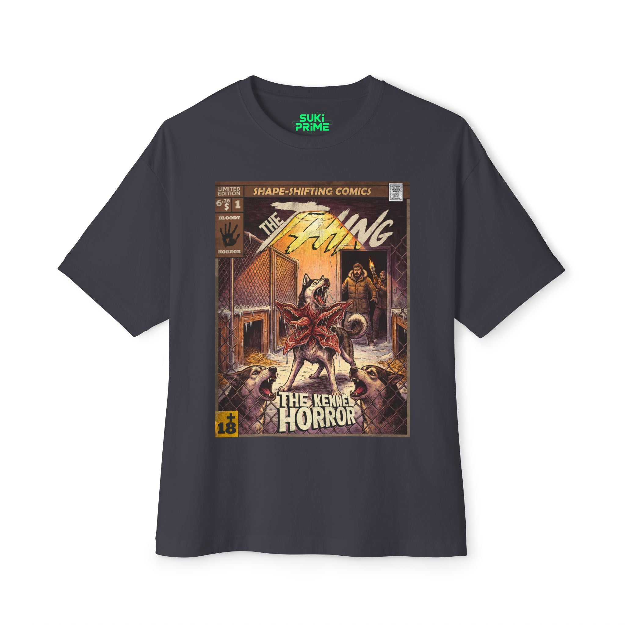 The Thing Movie Comic Cover Oversized T-Shirt