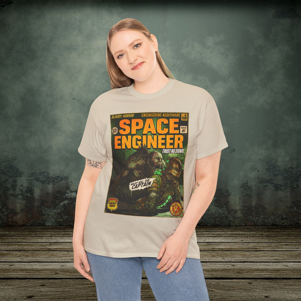 Space Engineer Vintage Comic Art Gaming T-Shirt