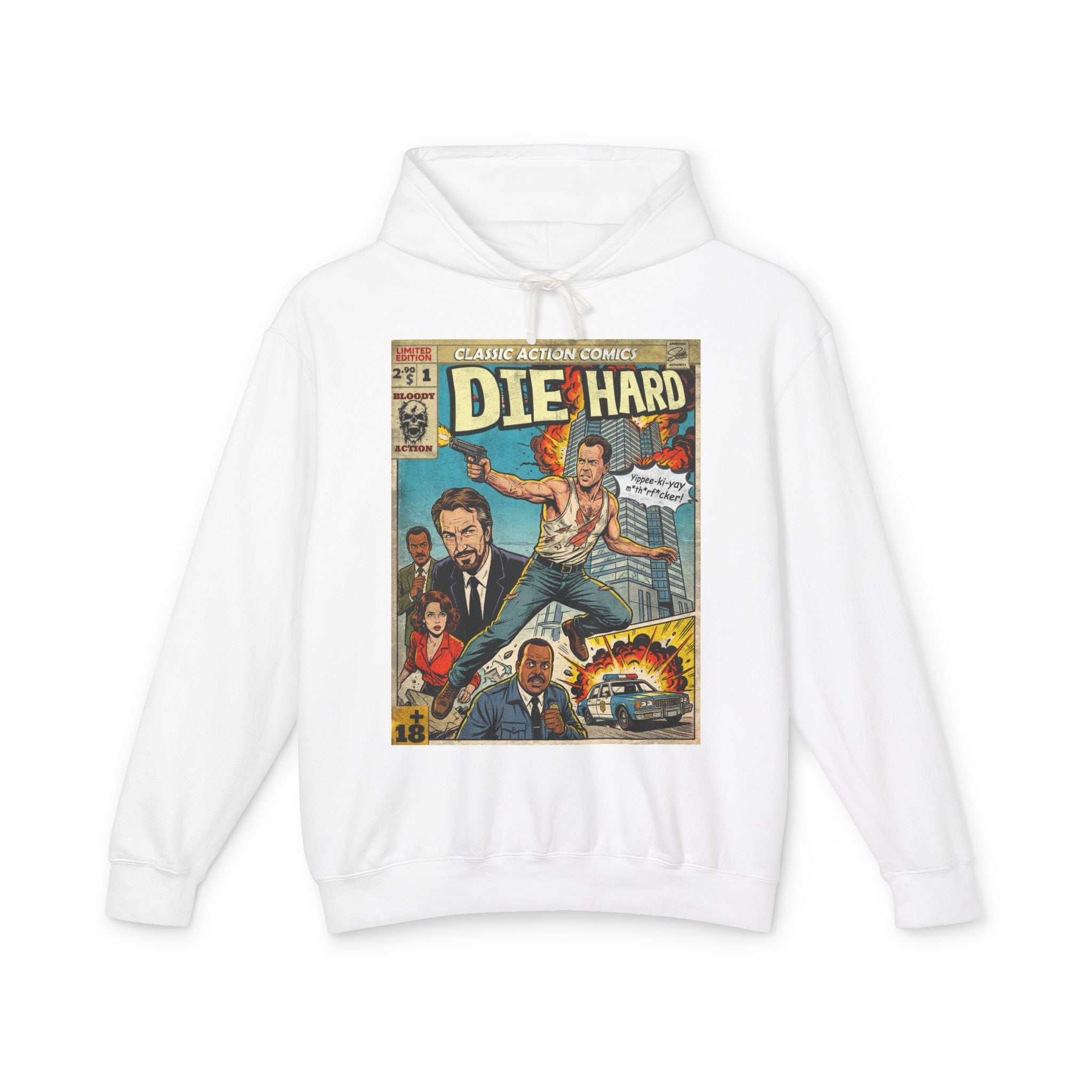 Die Hard Movie Comic Cover Hoodie