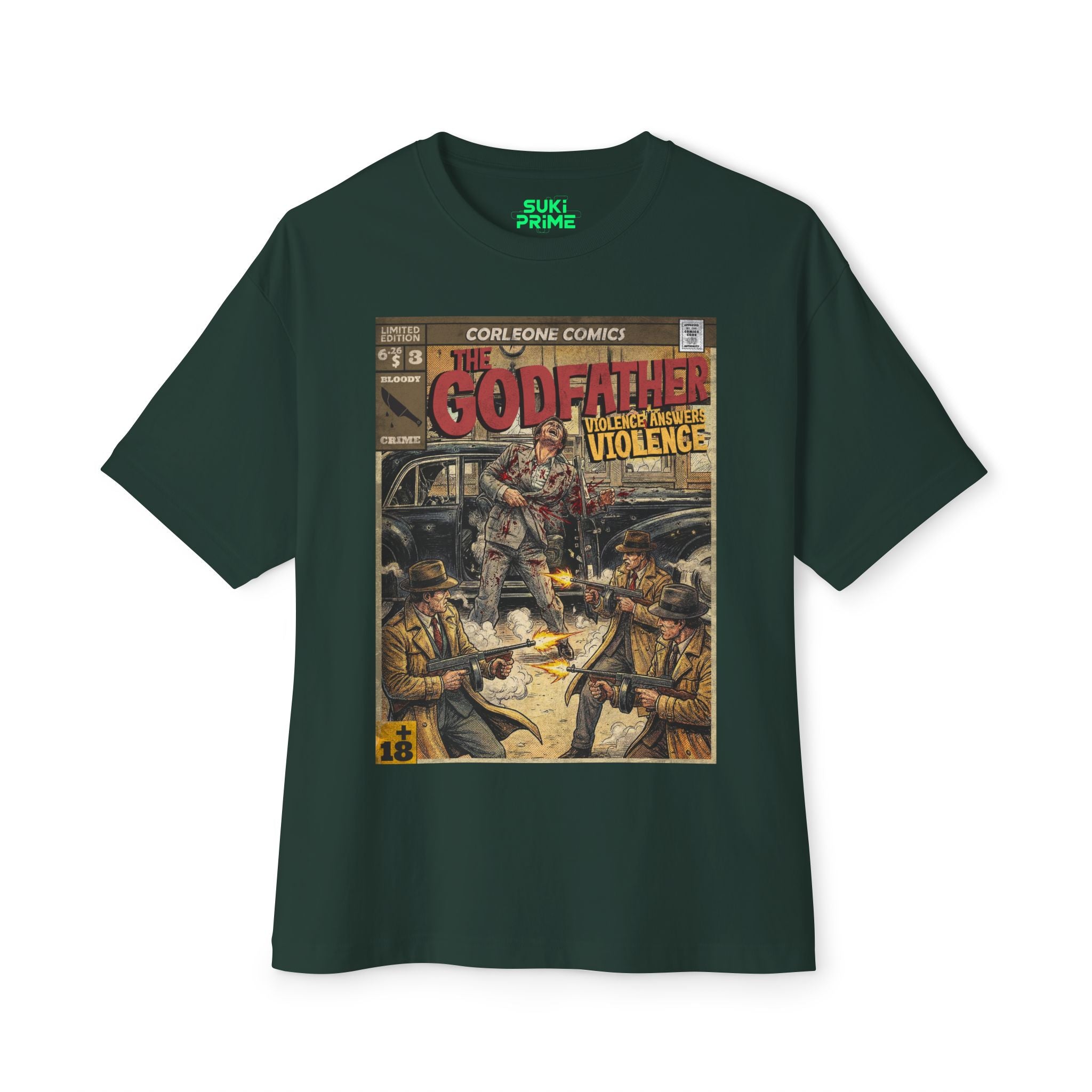 The Godfather Movie Comic Cover Oversized T-Shirt