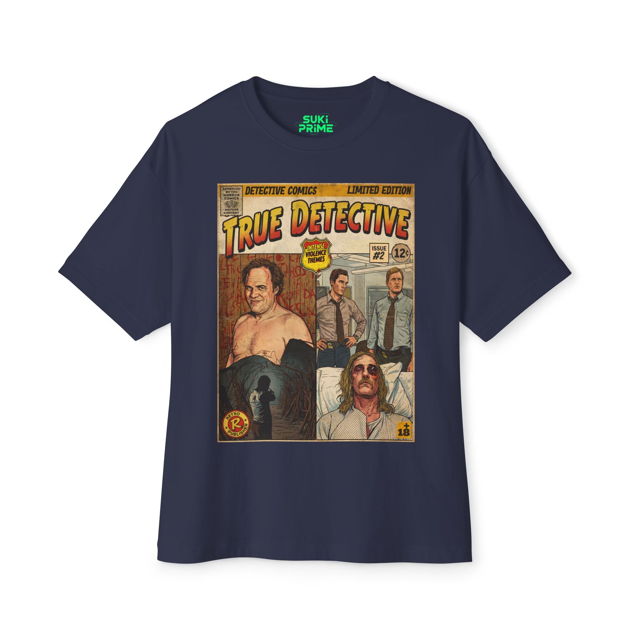True Detective Comic Cover Oversized T‑Shirt