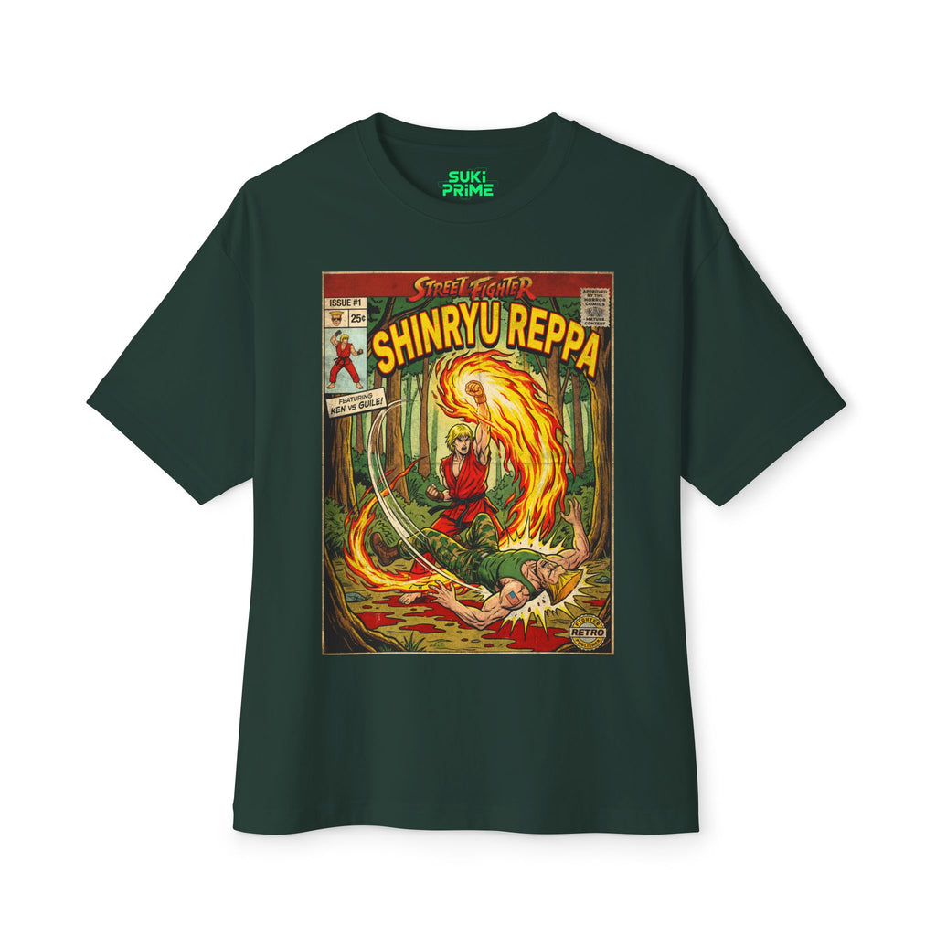 Ken Street Fighter Comic Cover Oversized T-Shirt