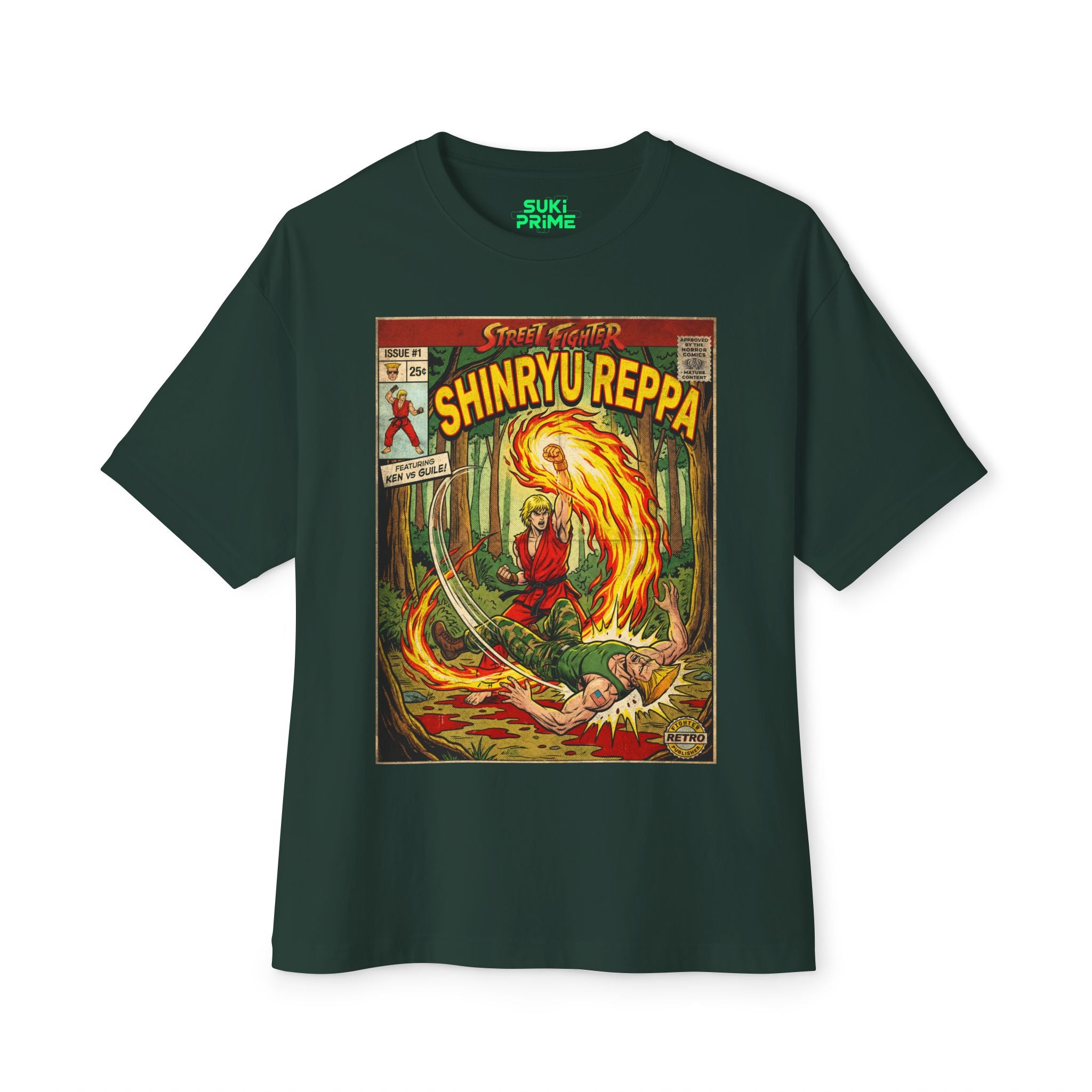 Ken Street Fighter Comic Cover Oversized T-Shirt