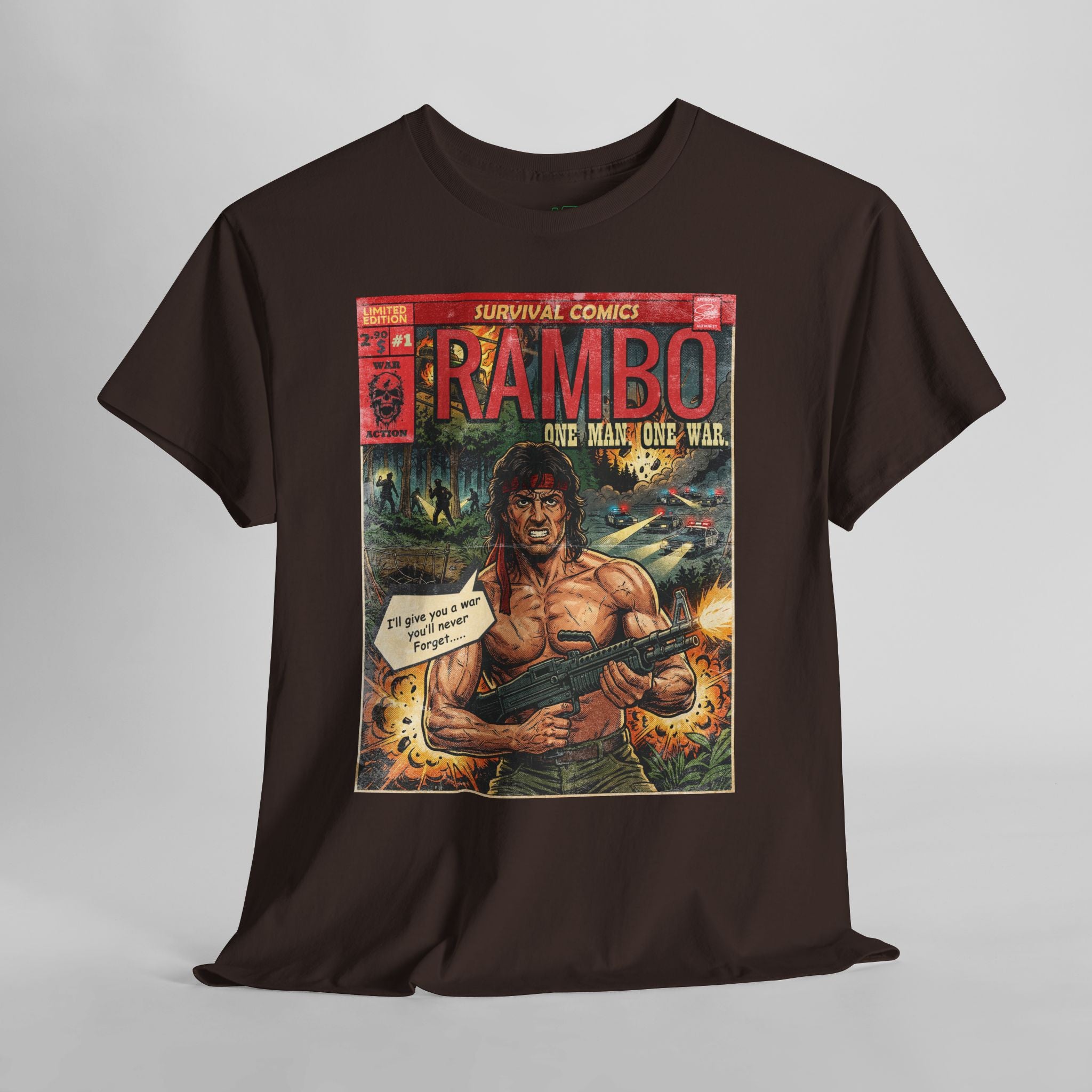 Rambo Vintage Retro Comic Cover T-Shirt