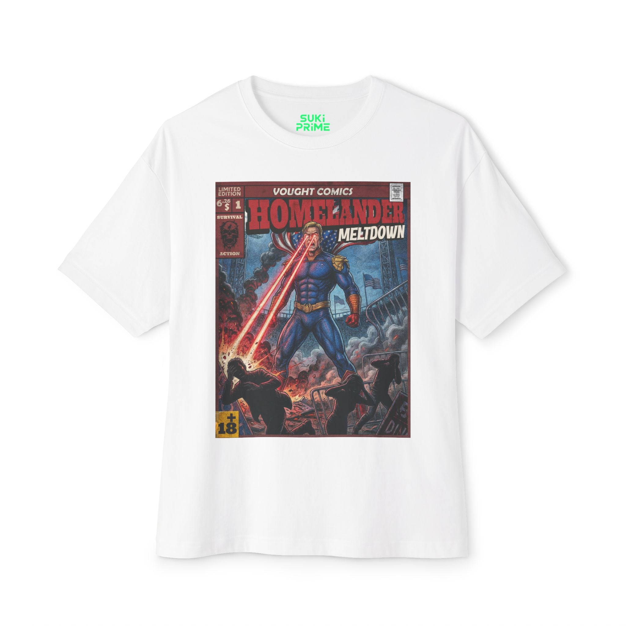Meltdown Comic Cover Oversized T‑Shirt