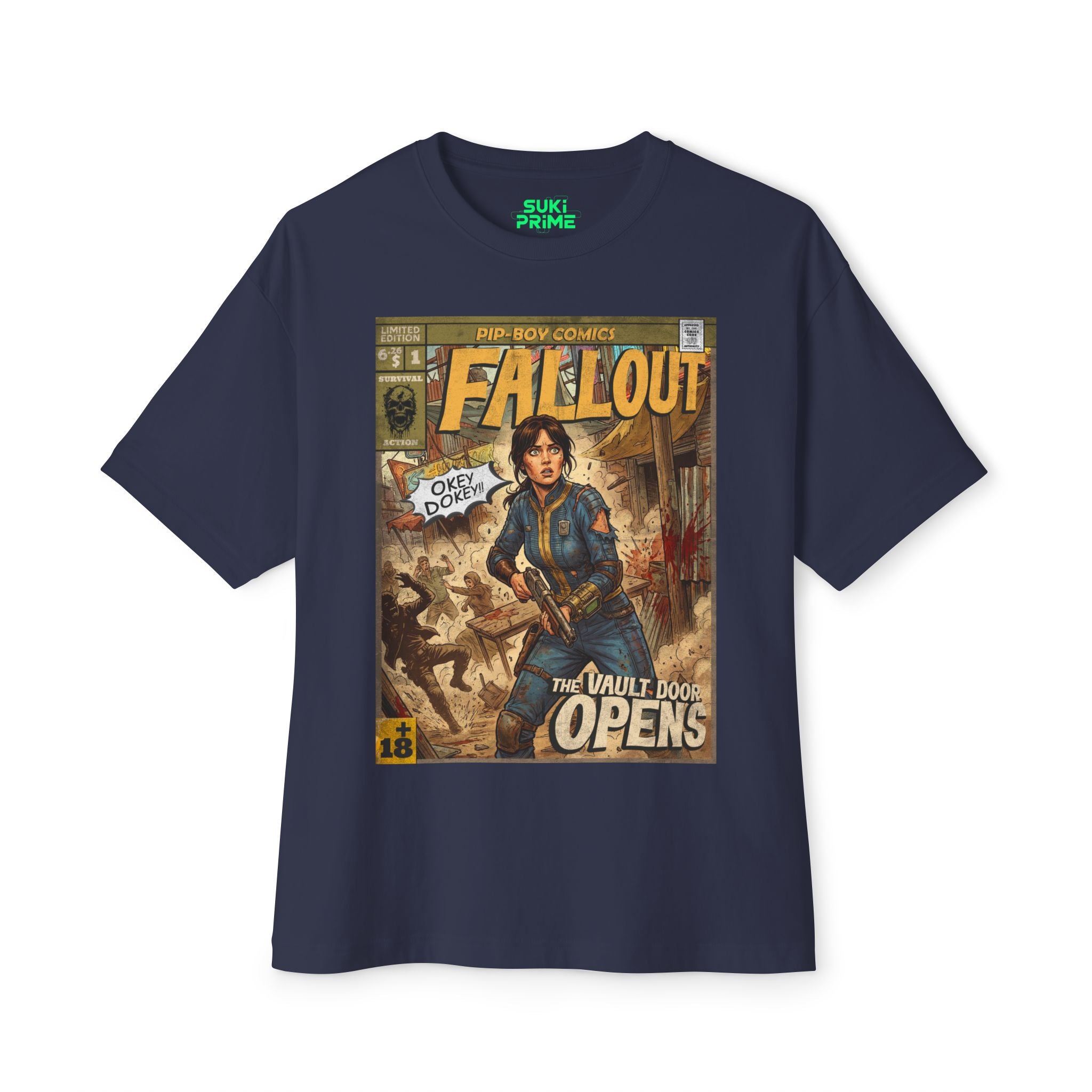 Fallout Comic Cover Oversized T‑Shirt