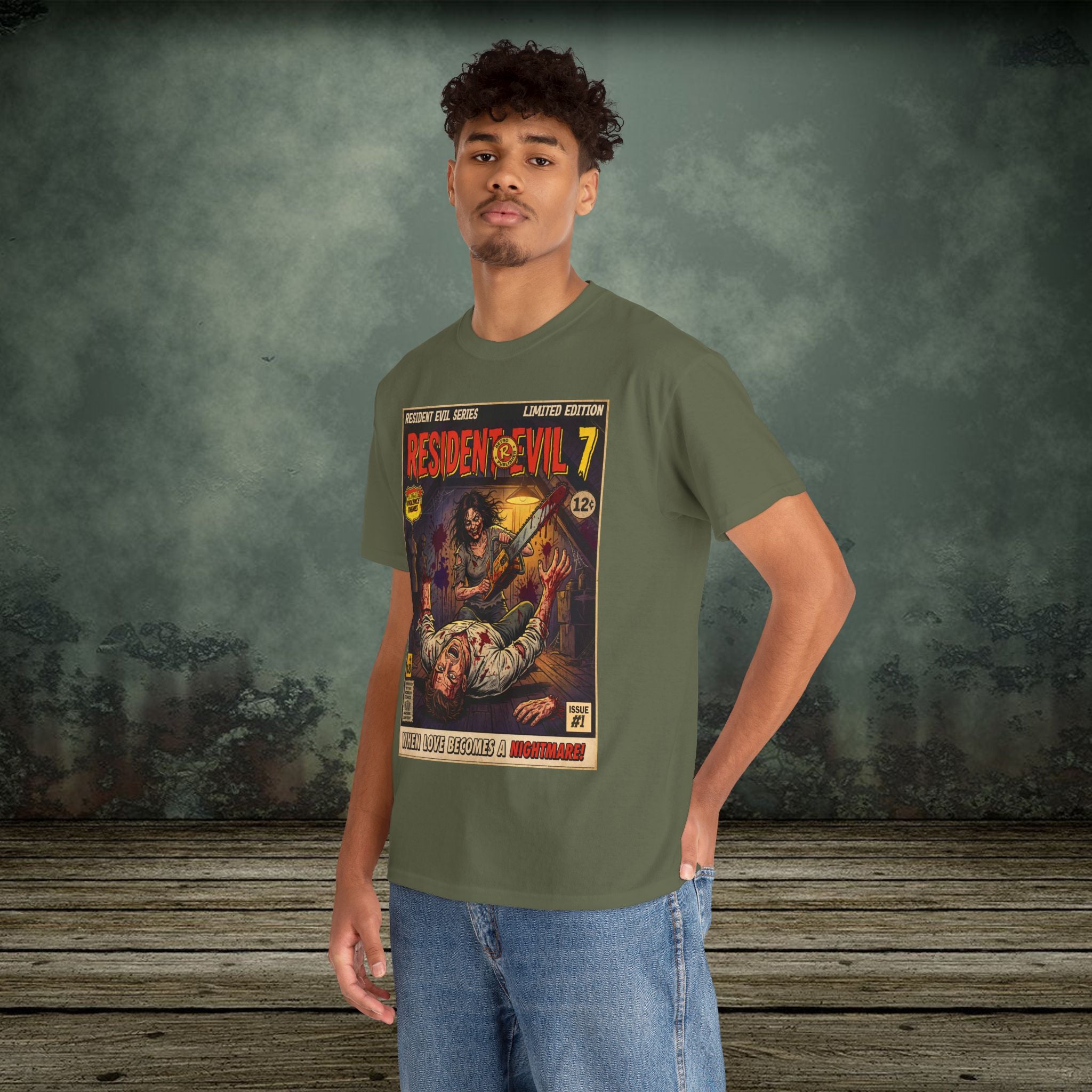 Resident Evil 7 Vintage Comic Art Gaming T-Shirt