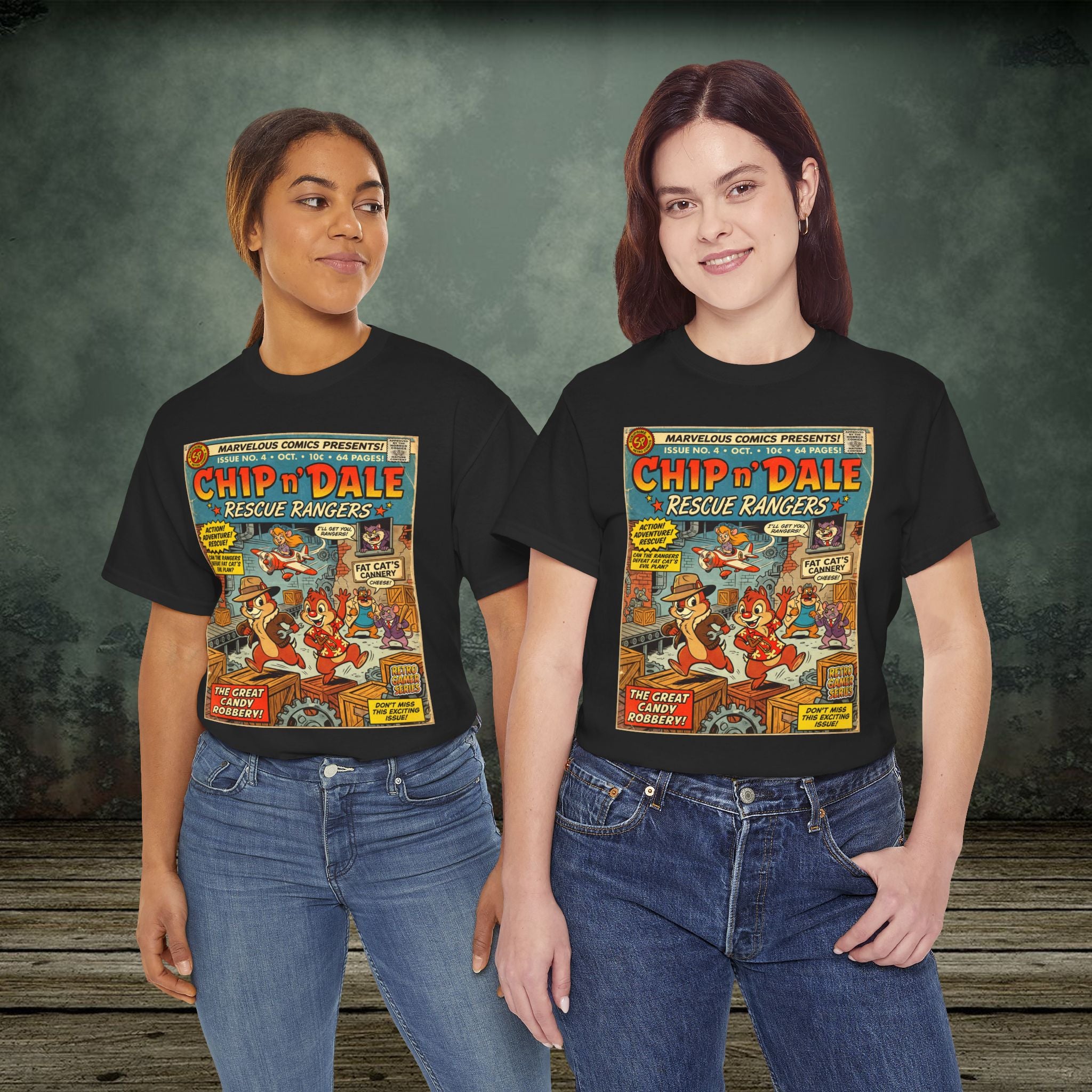Chip 'n Dale Rescue Rangers Comic Art T-Shirt