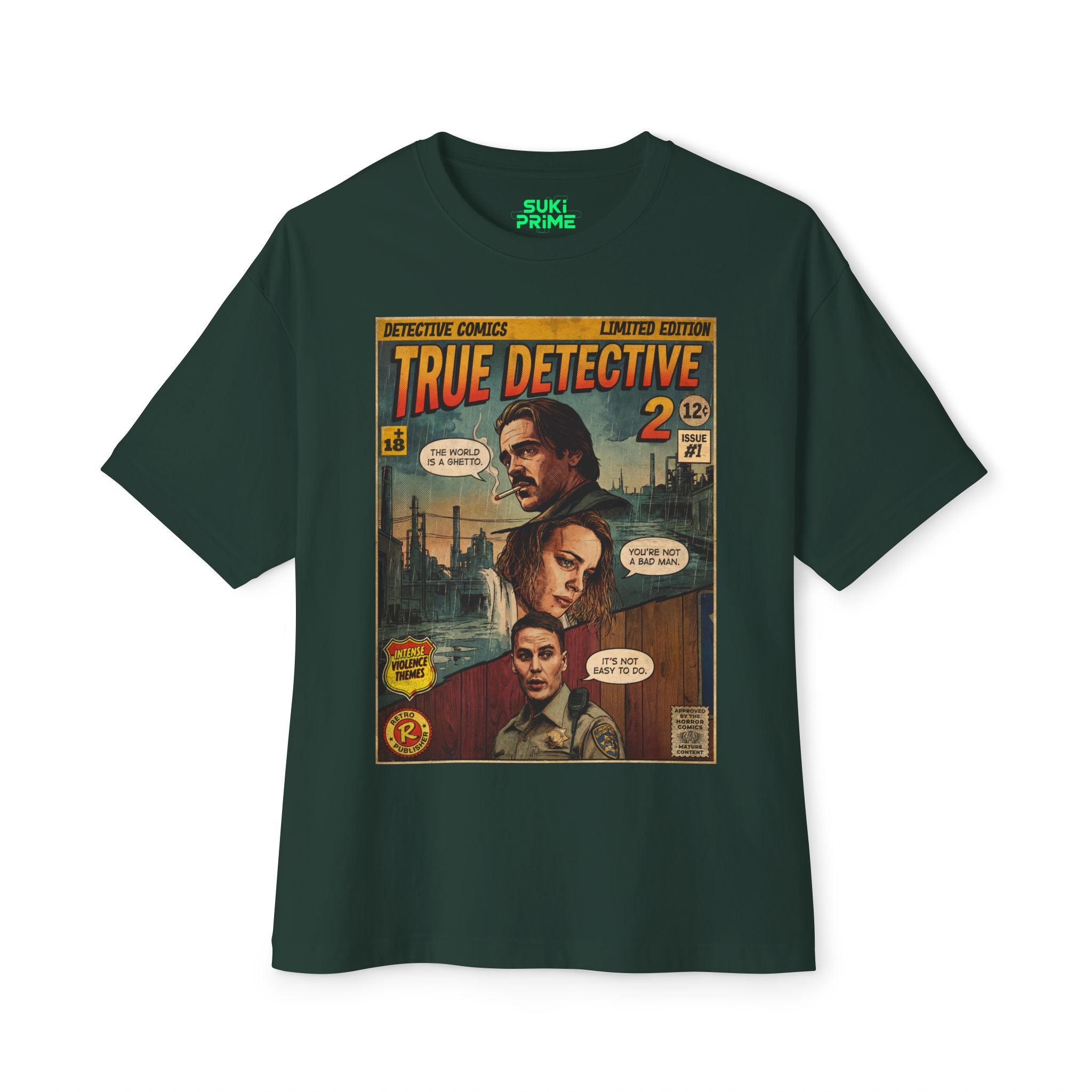 True Detective 2 Comic Cover Oversized T‑Shirt