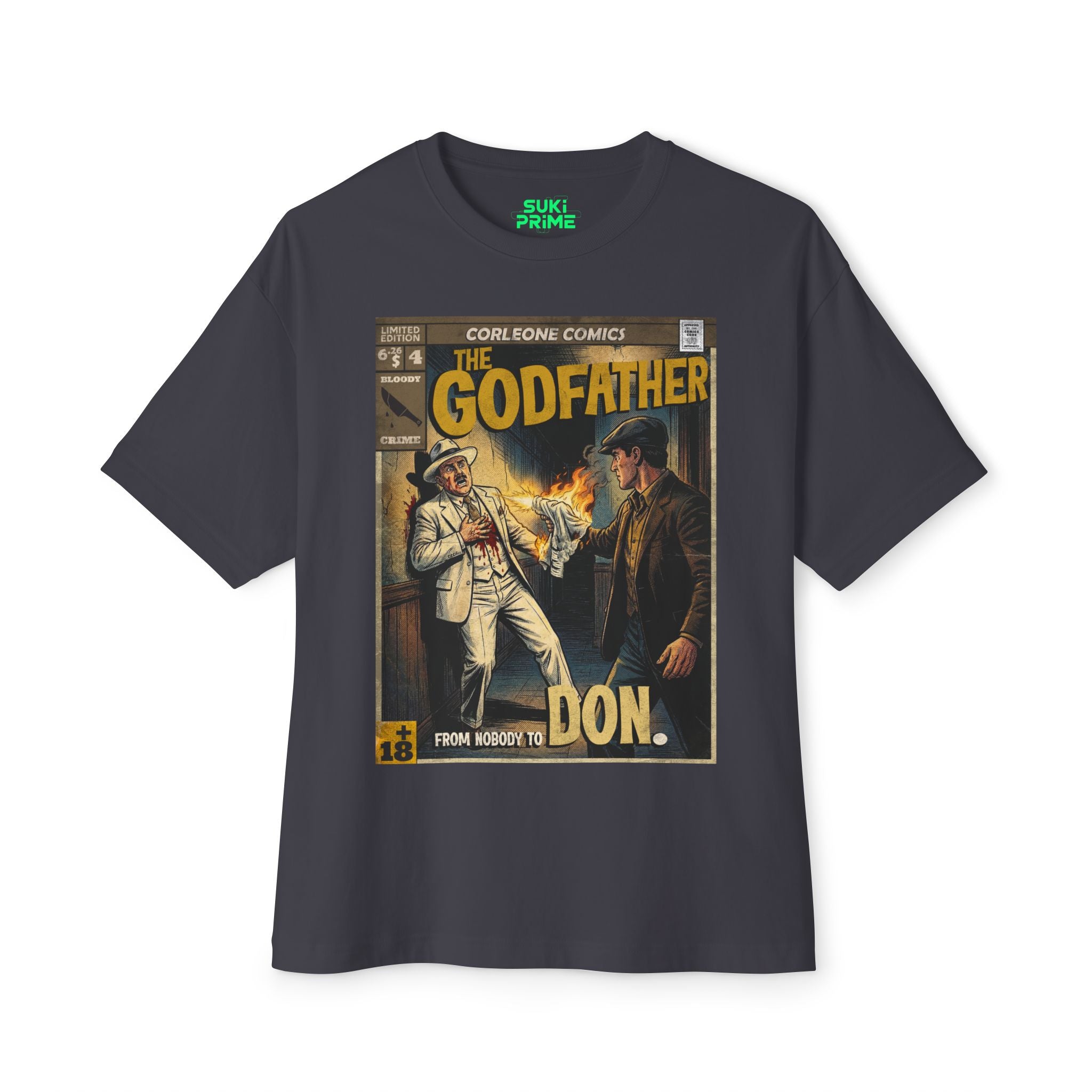 The Godfather Movie Comic Cover Oversized T-Shirt