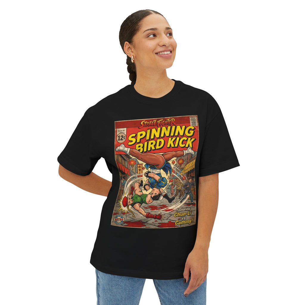 Chun-Li Street Fighter Comic Cover Oversized T-Shirt