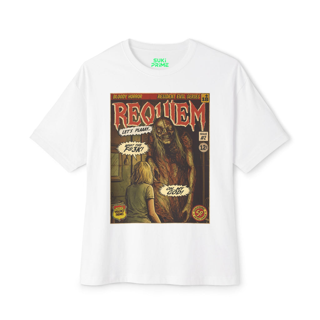 Resident Evil Requiem Comic Cover Oversized T-Shirt