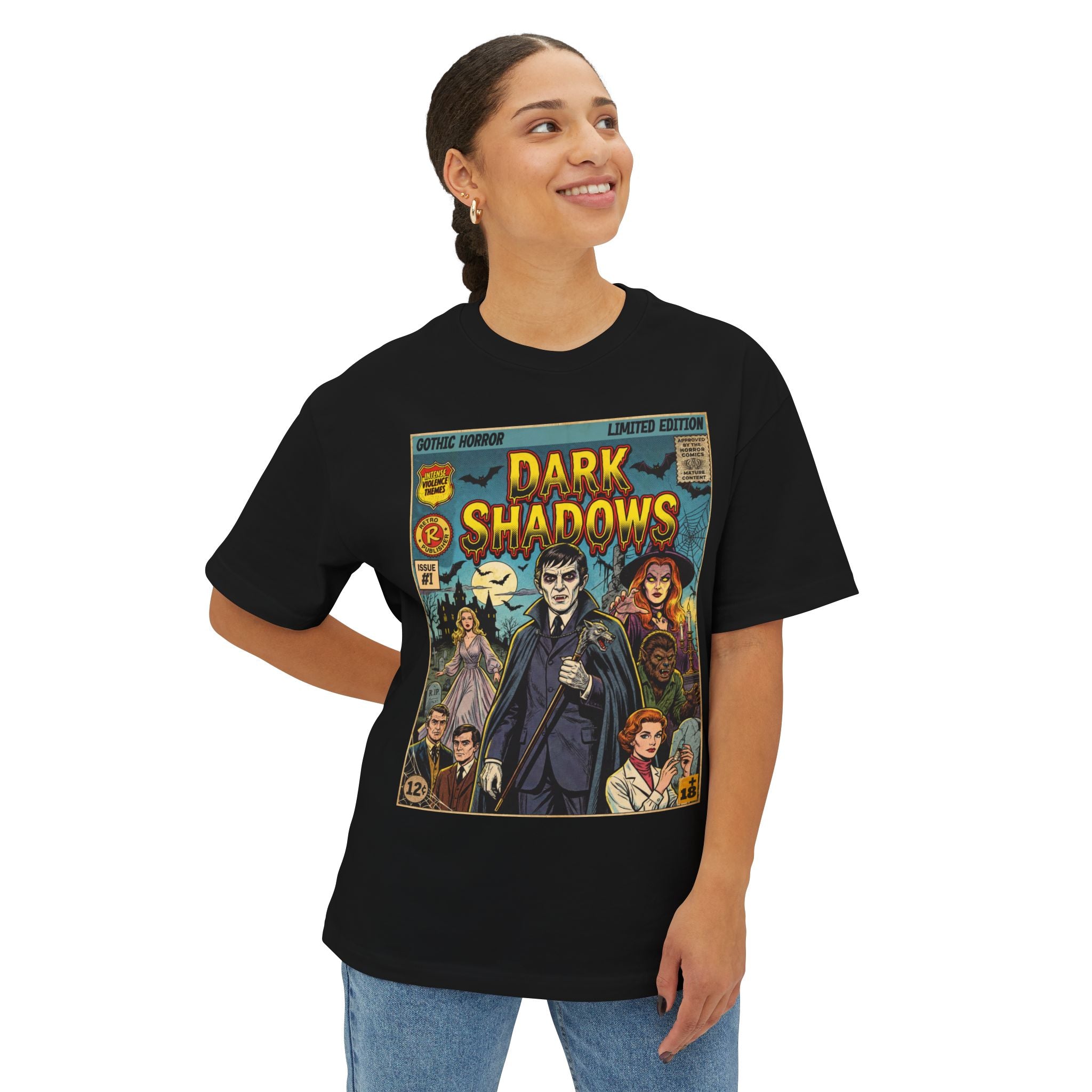 Dark Shadows Movie Comic Cover Oversized T-Shirt