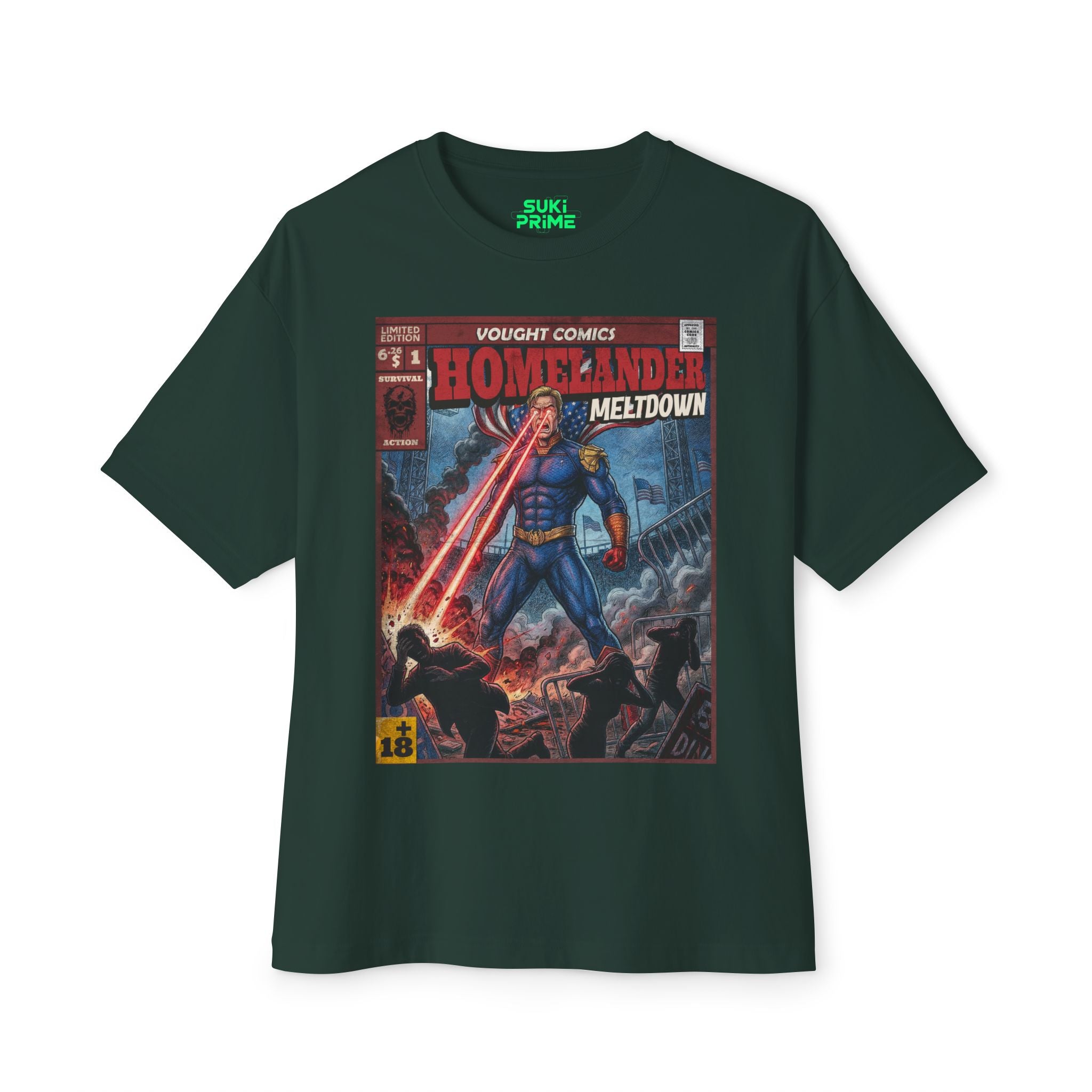 Meltdown Comic Cover Oversized T‑Shirt