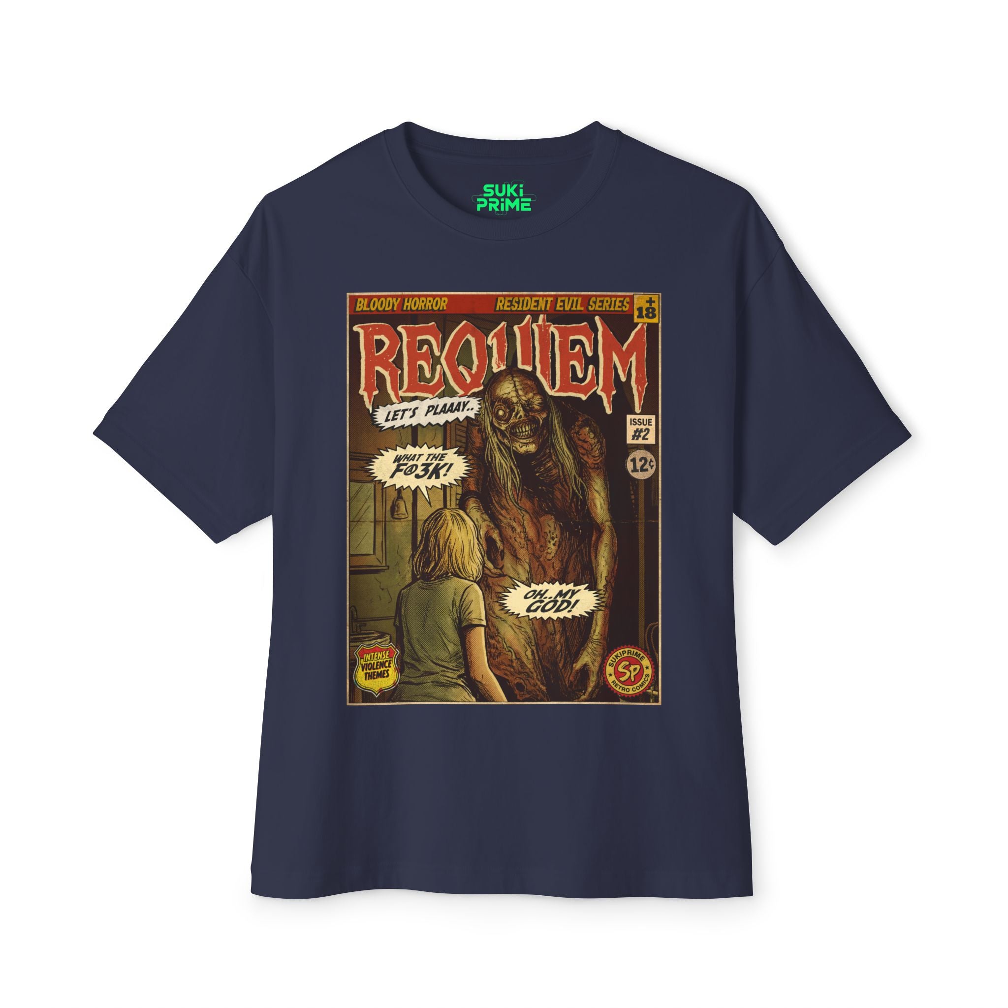 Resident Evil Requiem Comic Cover Oversized T-Shirt