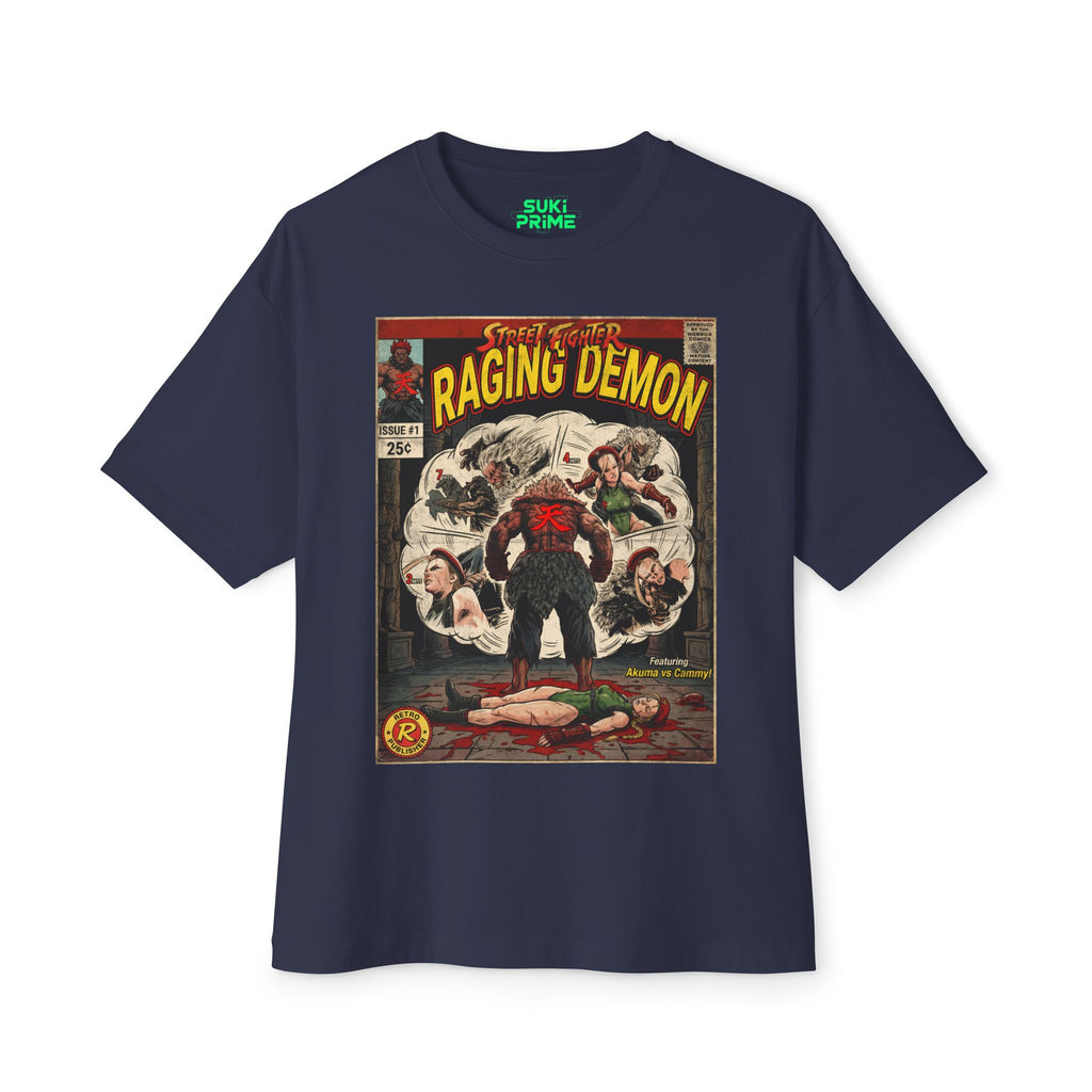 Akuma Street Fighter Comic Cover Oversized T-Shirt