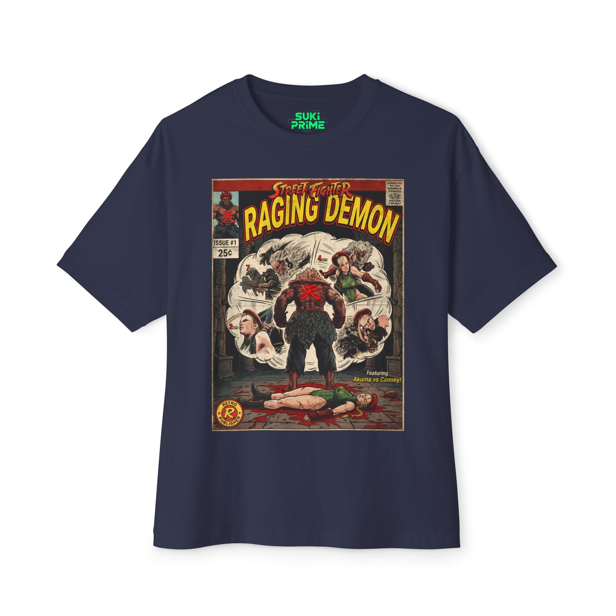 Akuma Street Fighter Comic Cover Oversized T-Shirt