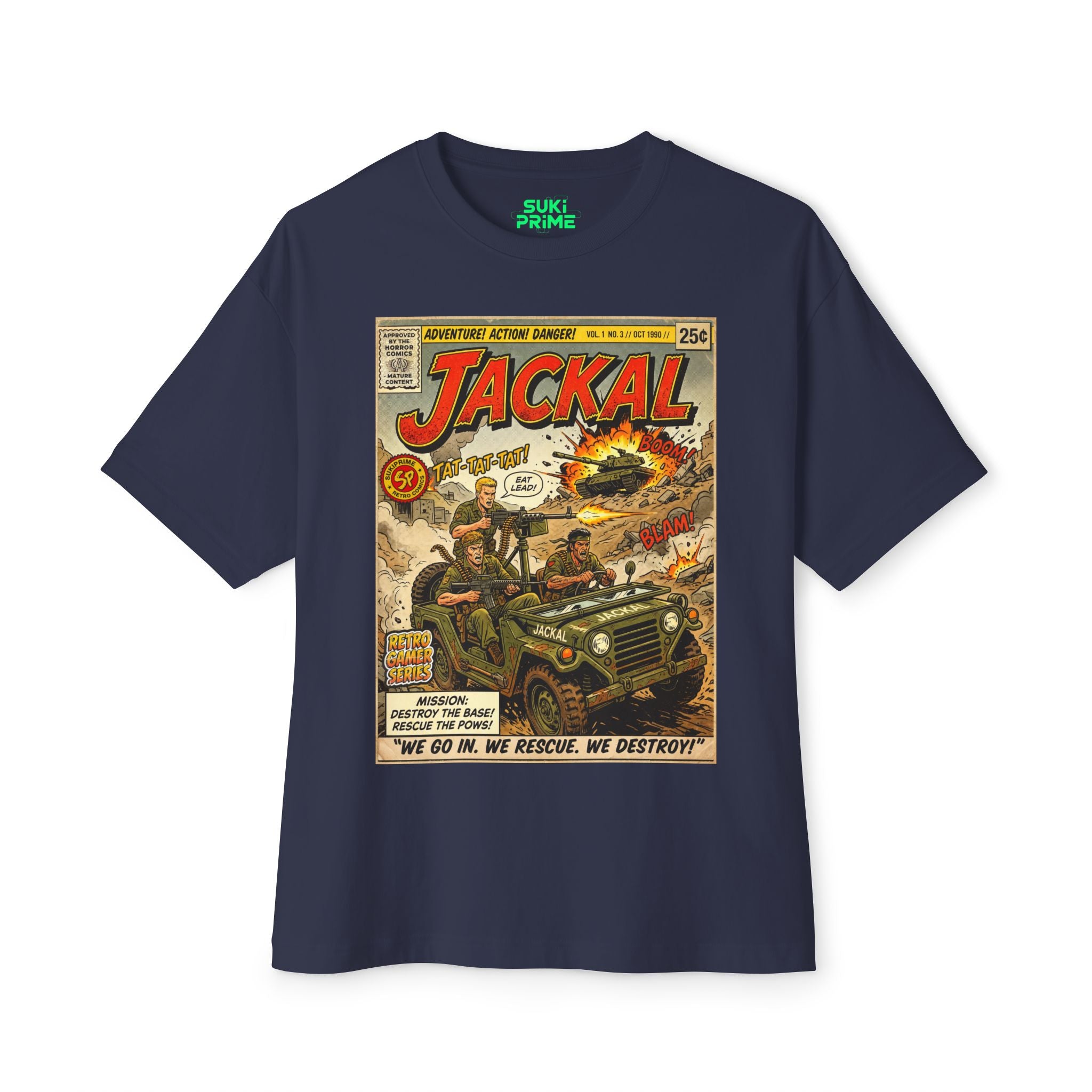 Blue Jackal Comic Art Oversized T-Shirt by Suki prime