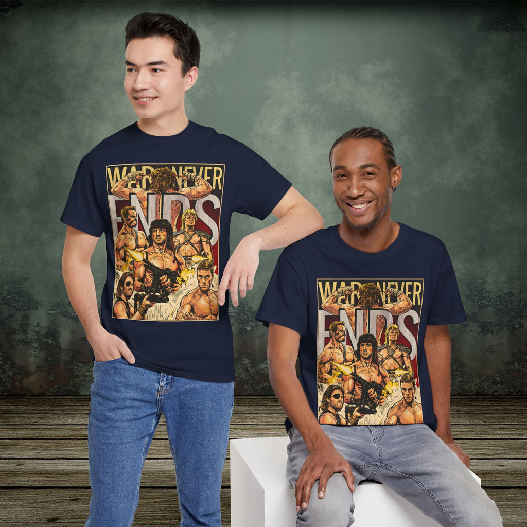 War Never Ends Vintage Retro Comic Cover T-Shirt