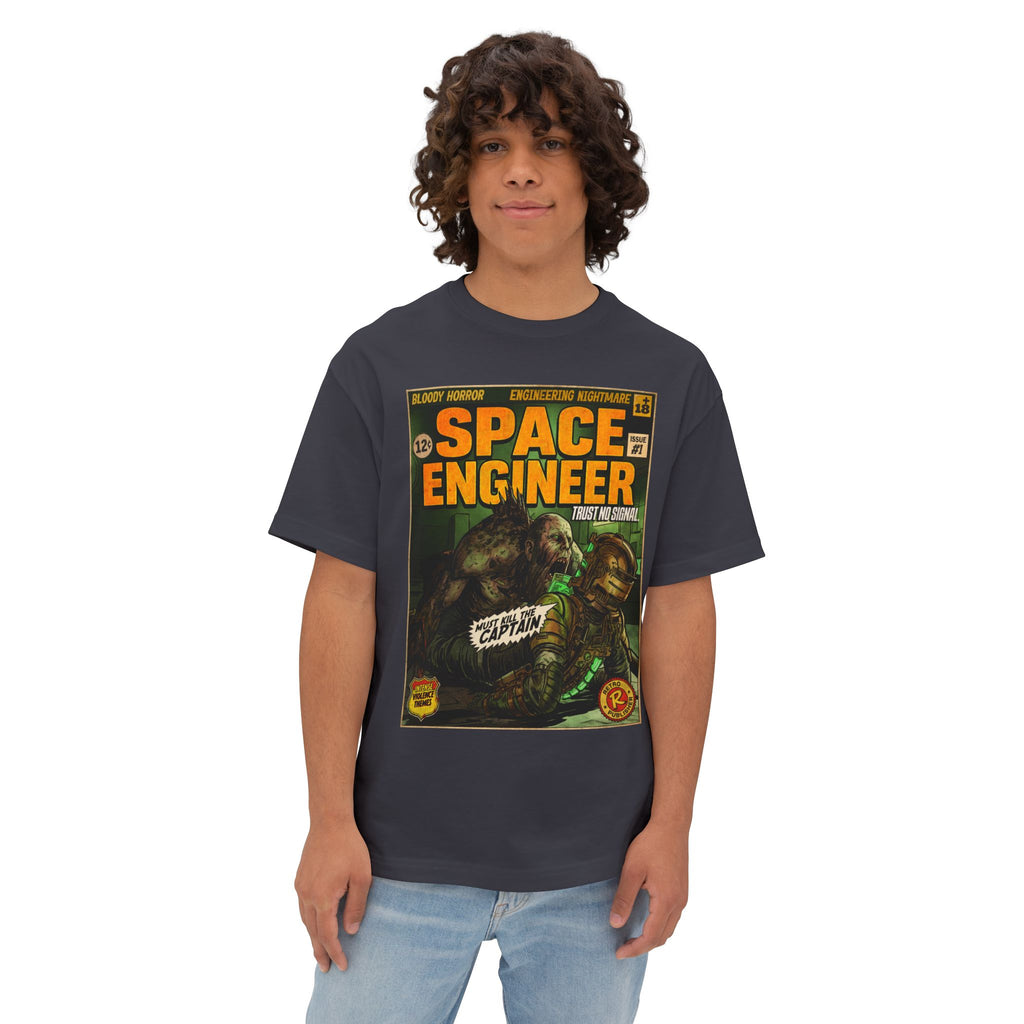 Space Engineer Comic Cover Oversized T-Shirt