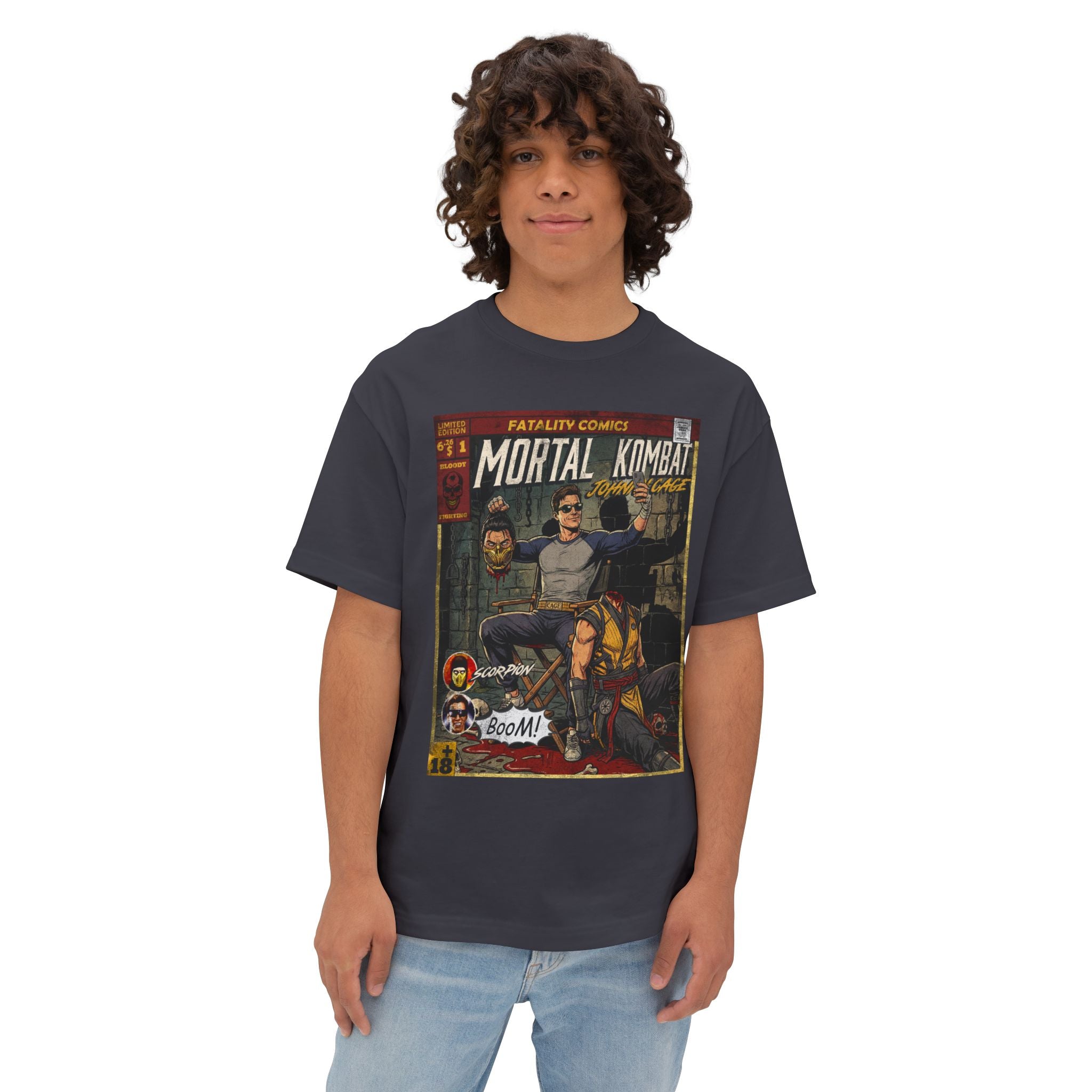 Johnny Cage Comic Cover Oversized T-Shirt