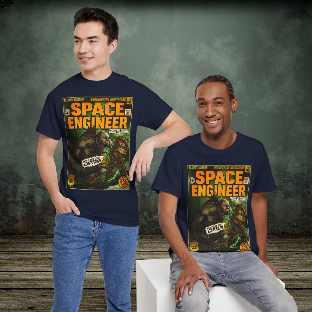 Space Engineer Vintage Comic Art Gaming T-Shirt