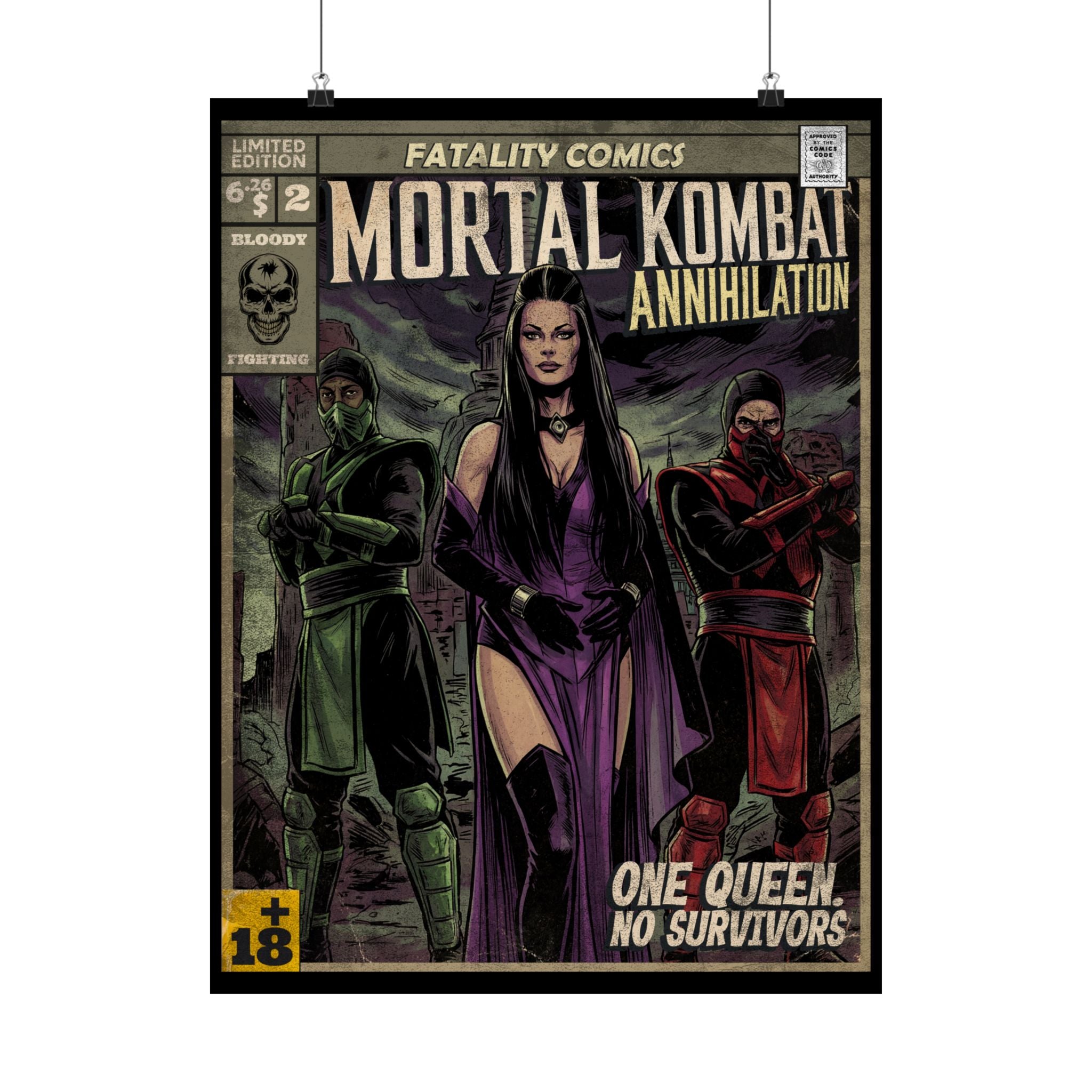 Mortal Kombat: Annihilation Movie Comic Satin Poster (300gsm) 18″ x 24″ (Vertical)