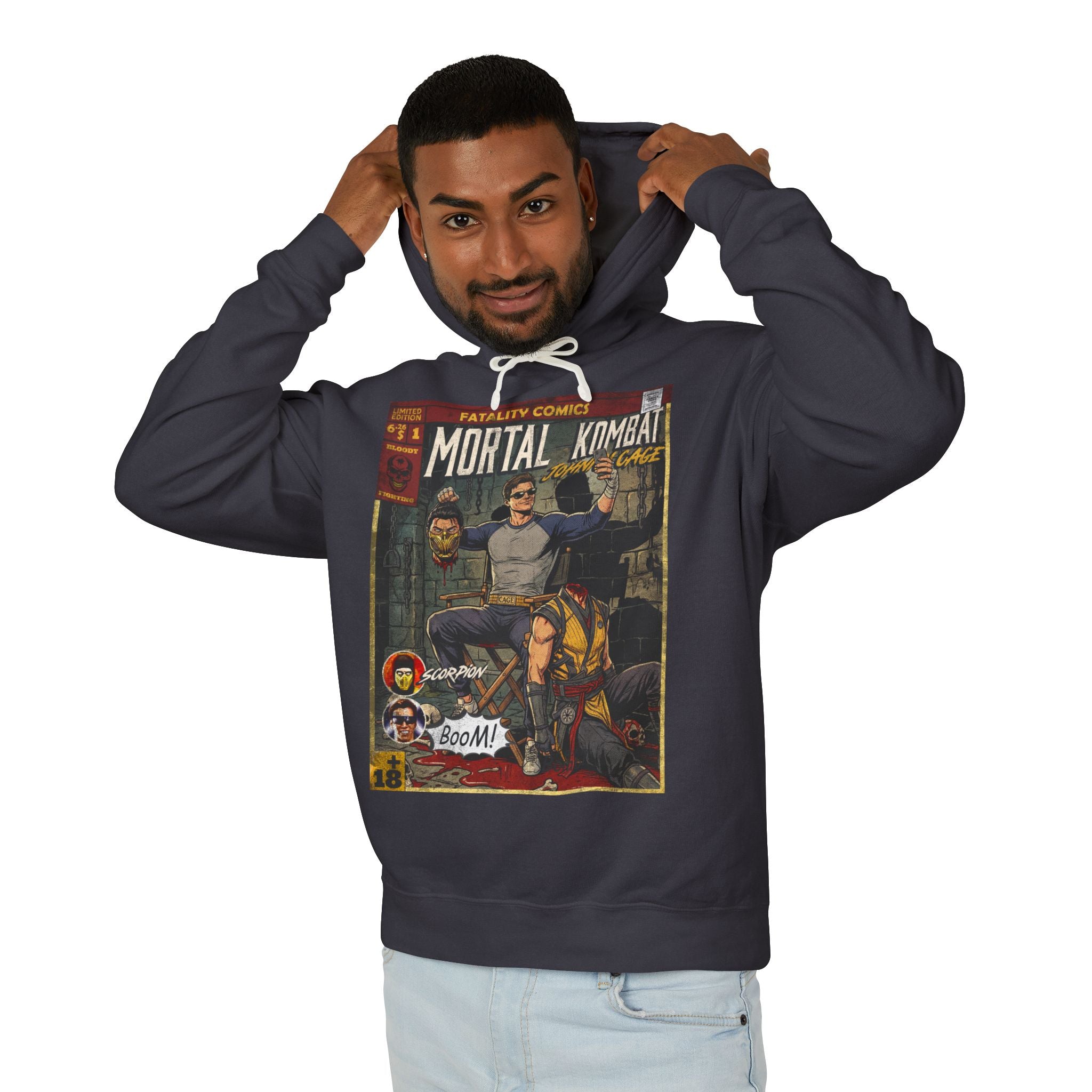 Johnny Cage Mortal Kombat Comic Cover Hoodie