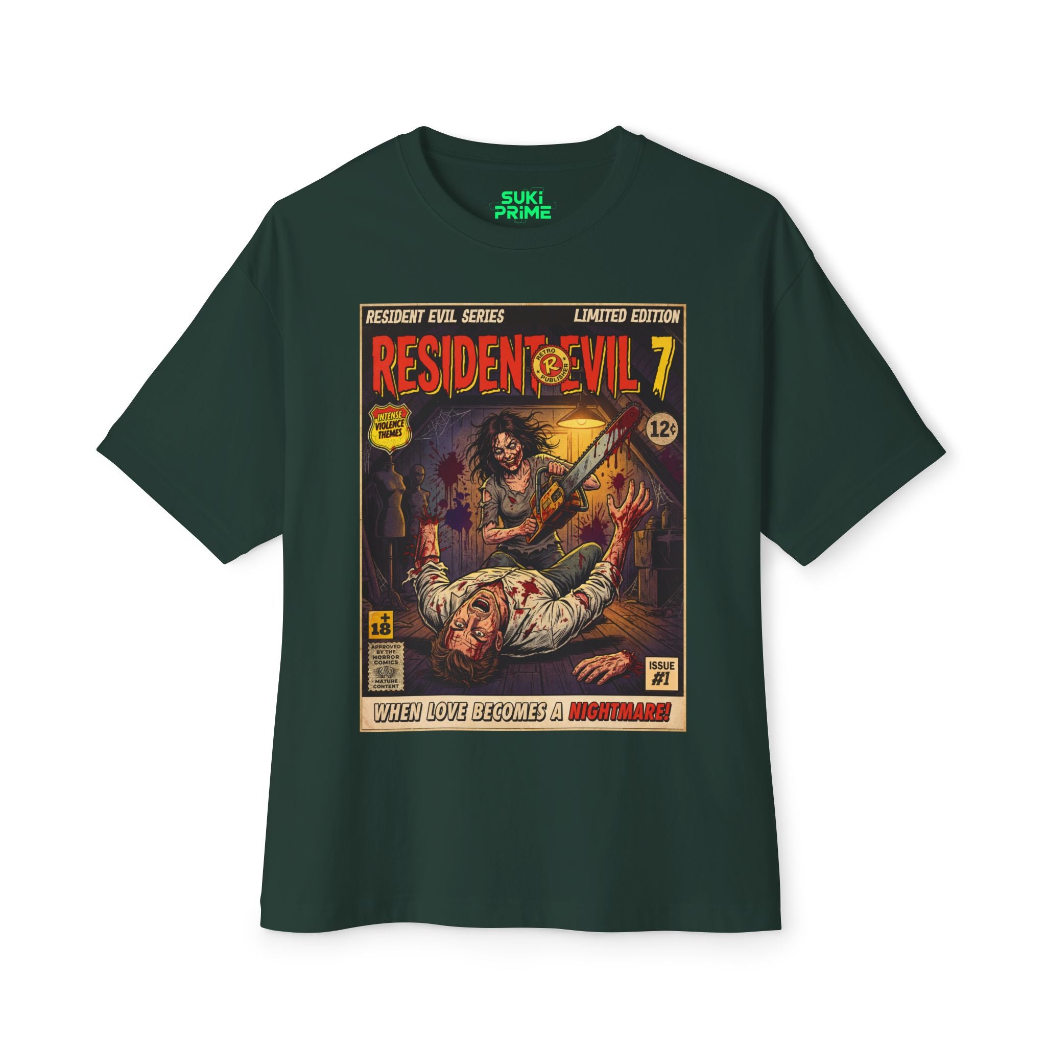 Resident Evil 7 Comic Cover Oversized T-Shirt