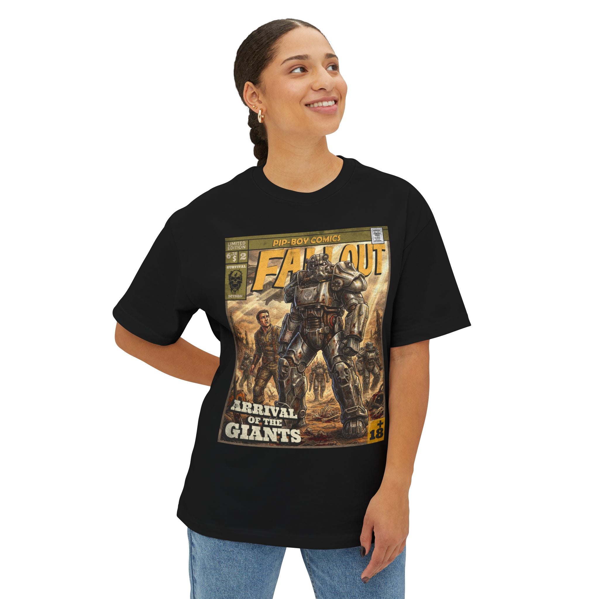 Fallout Comic Cover Oversized T‑Shirt