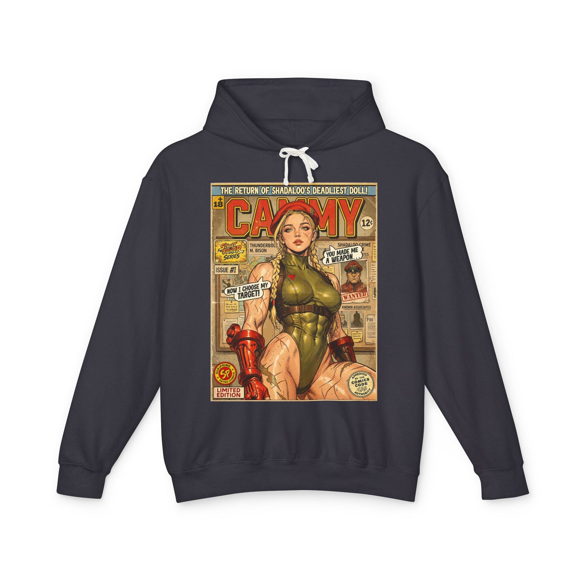 Black Cammy Street Fighter Comic Art Hoodie
