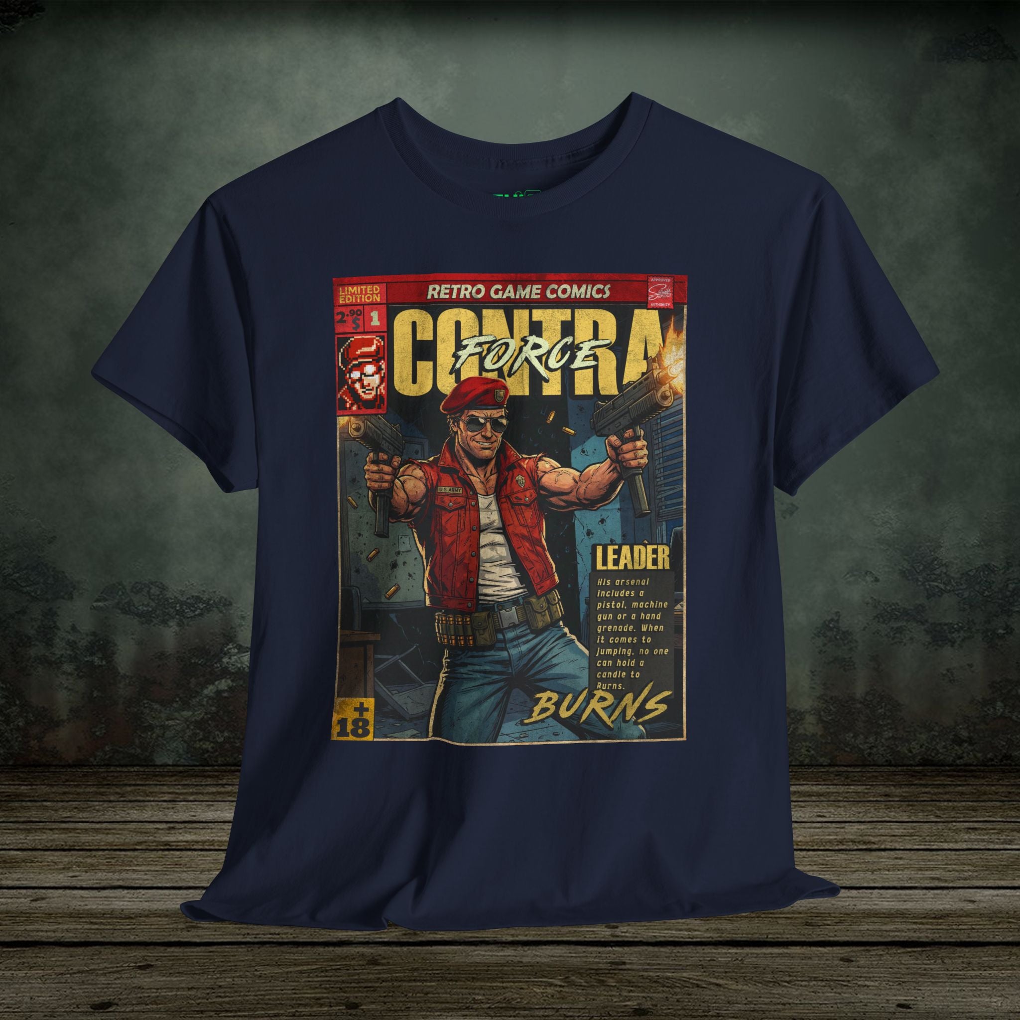 Contra Force | Burns | Vintage Retro Gaming T-Shirt