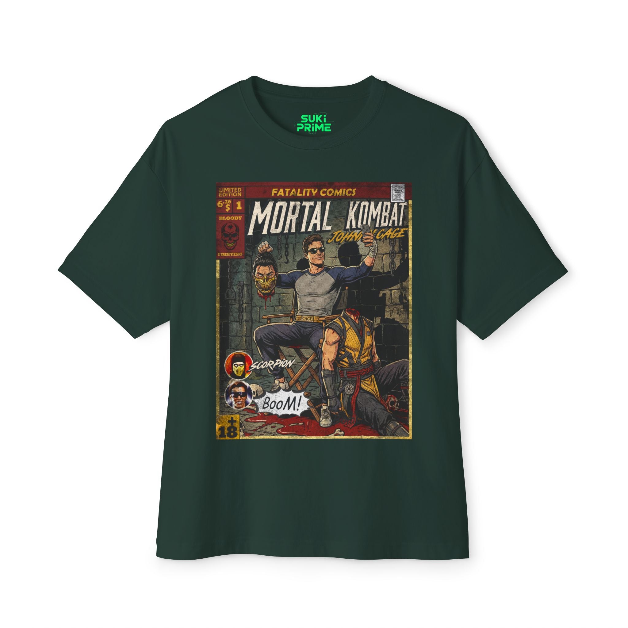 Johnny Cage Comic Cover Oversized T-Shirt