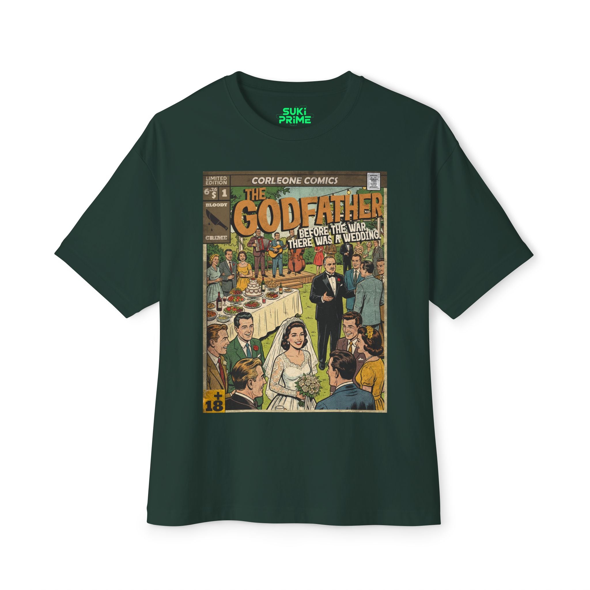 The Godfather Movie Comic Cover Oversized T-Shirt