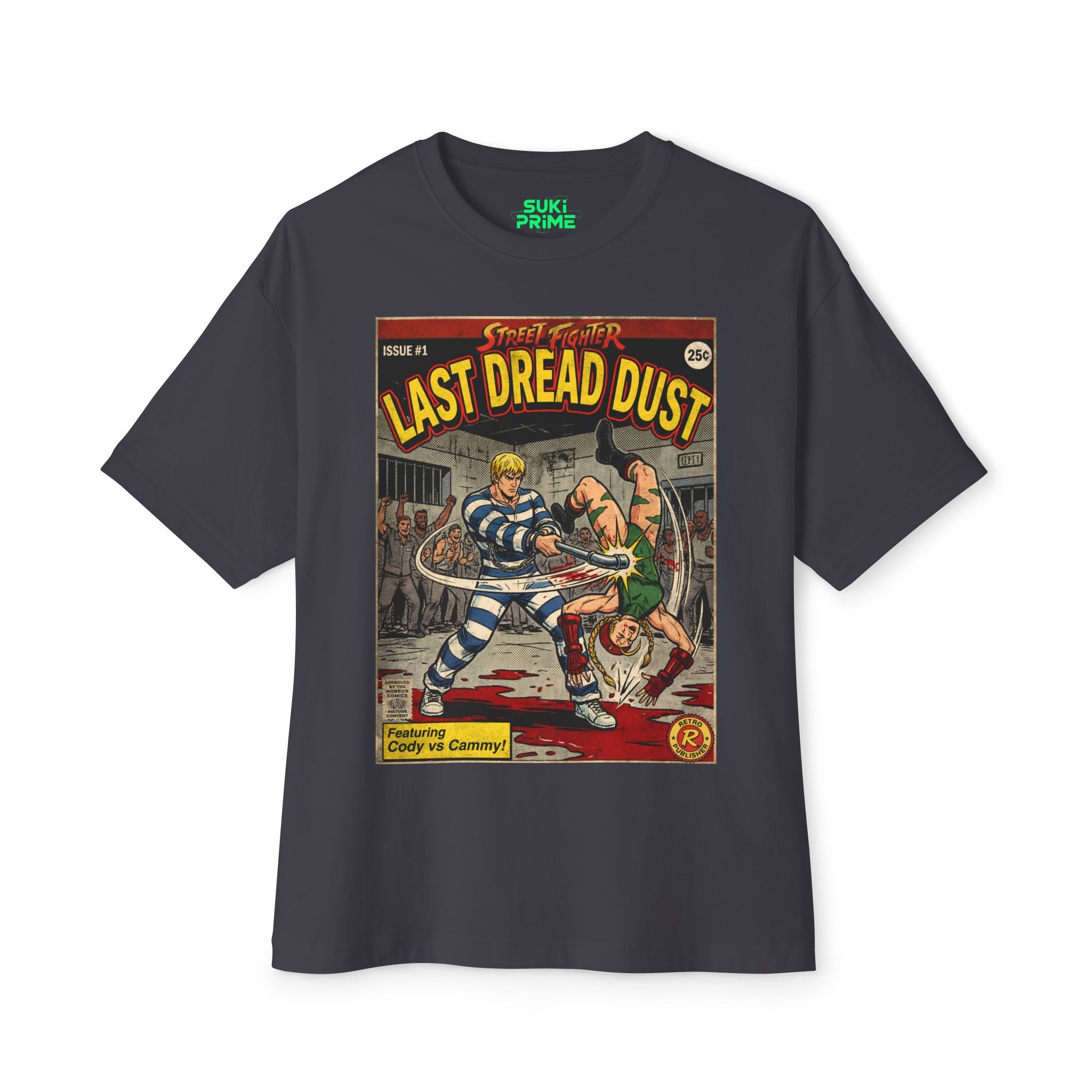 Cody Street Fighter Comic Cover Oversized T-Shirt