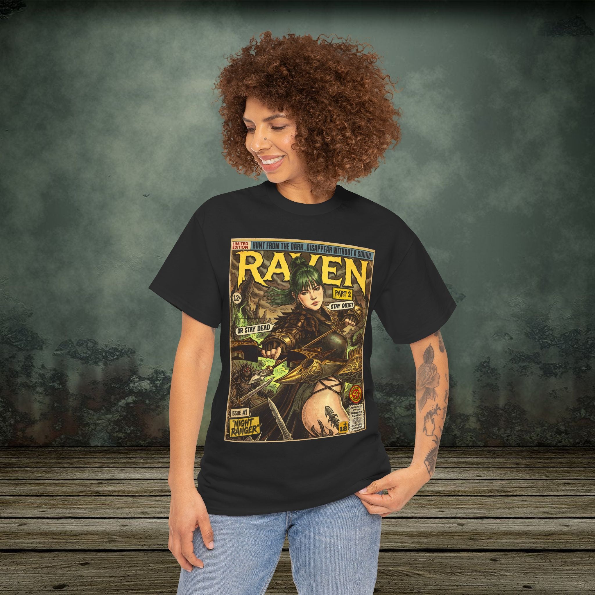 Raven 2 Night Ranger Comic Art T-Shirt